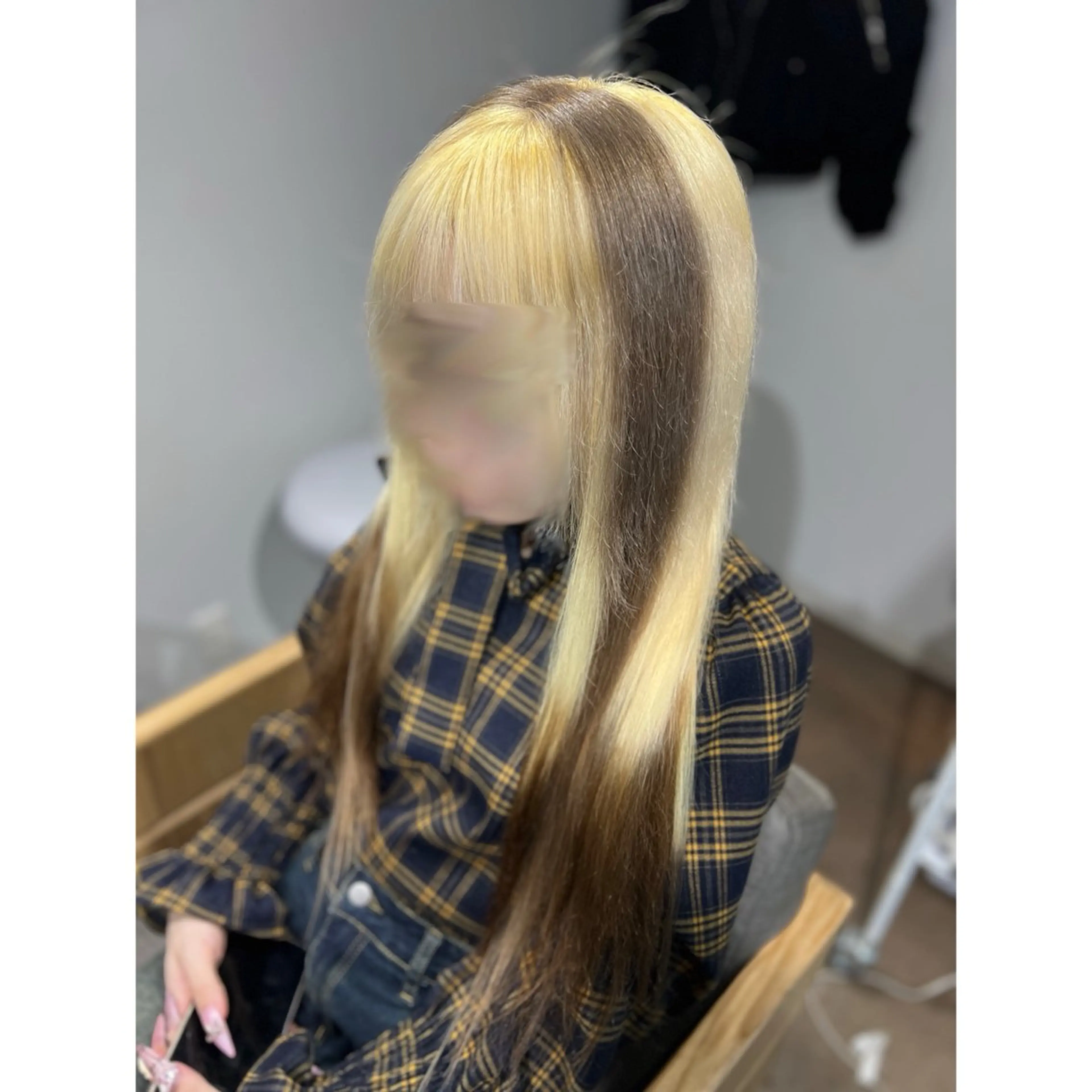 ロング カット ヘアカラー トリートメント エクステ 指名人気１位❤️韓国 エクステ🐯mi🐾のヘアスタイル