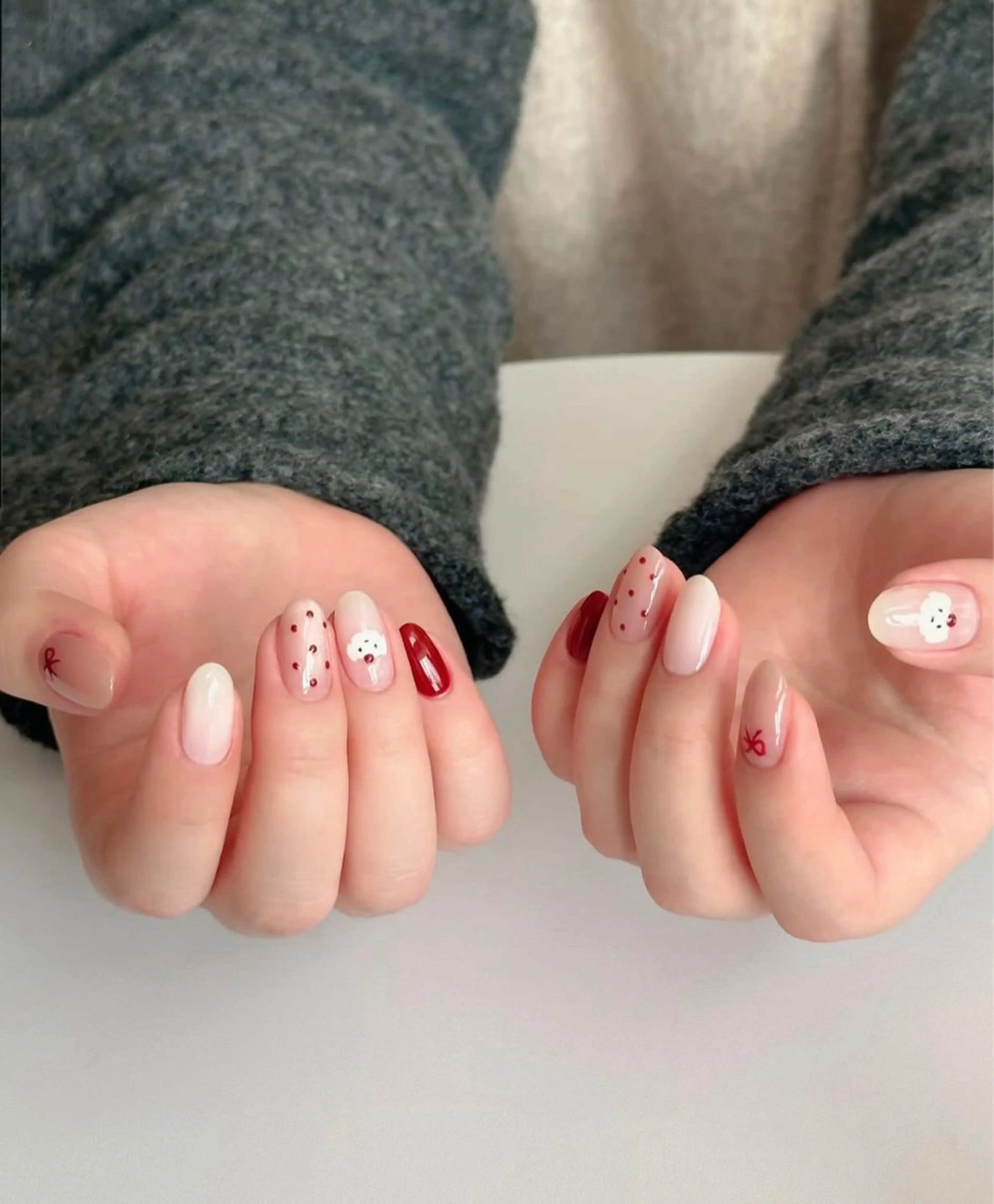 ネイル フットネイル フレンチネイル 韓国ネイル ロングネイル マグネットネイル Lee _nailのネイルデザイン