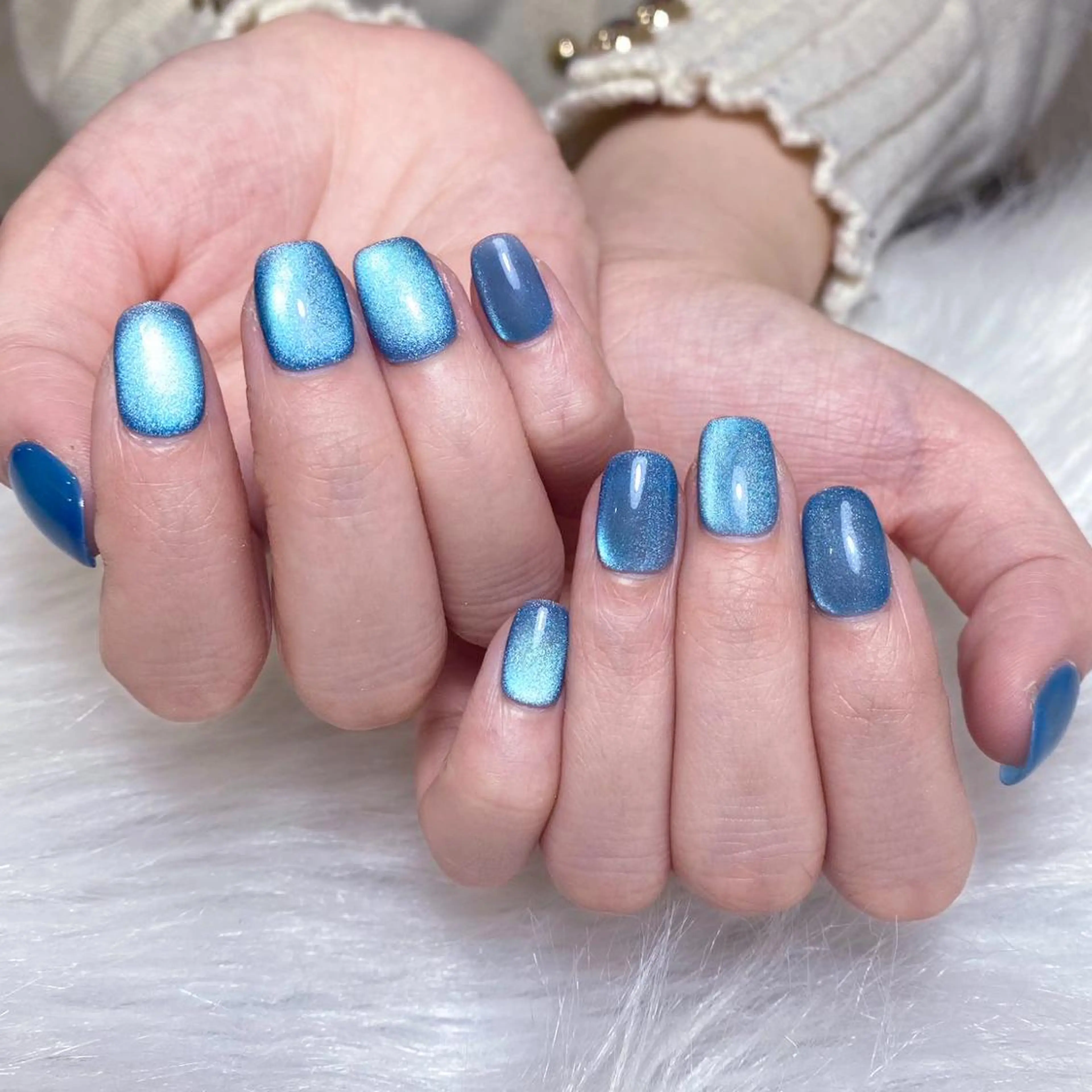 ネイル アートネイル オーロラネイル ガーリー キラキラネイル 韓国ネイル Diamond 🚢のネイルデザイン