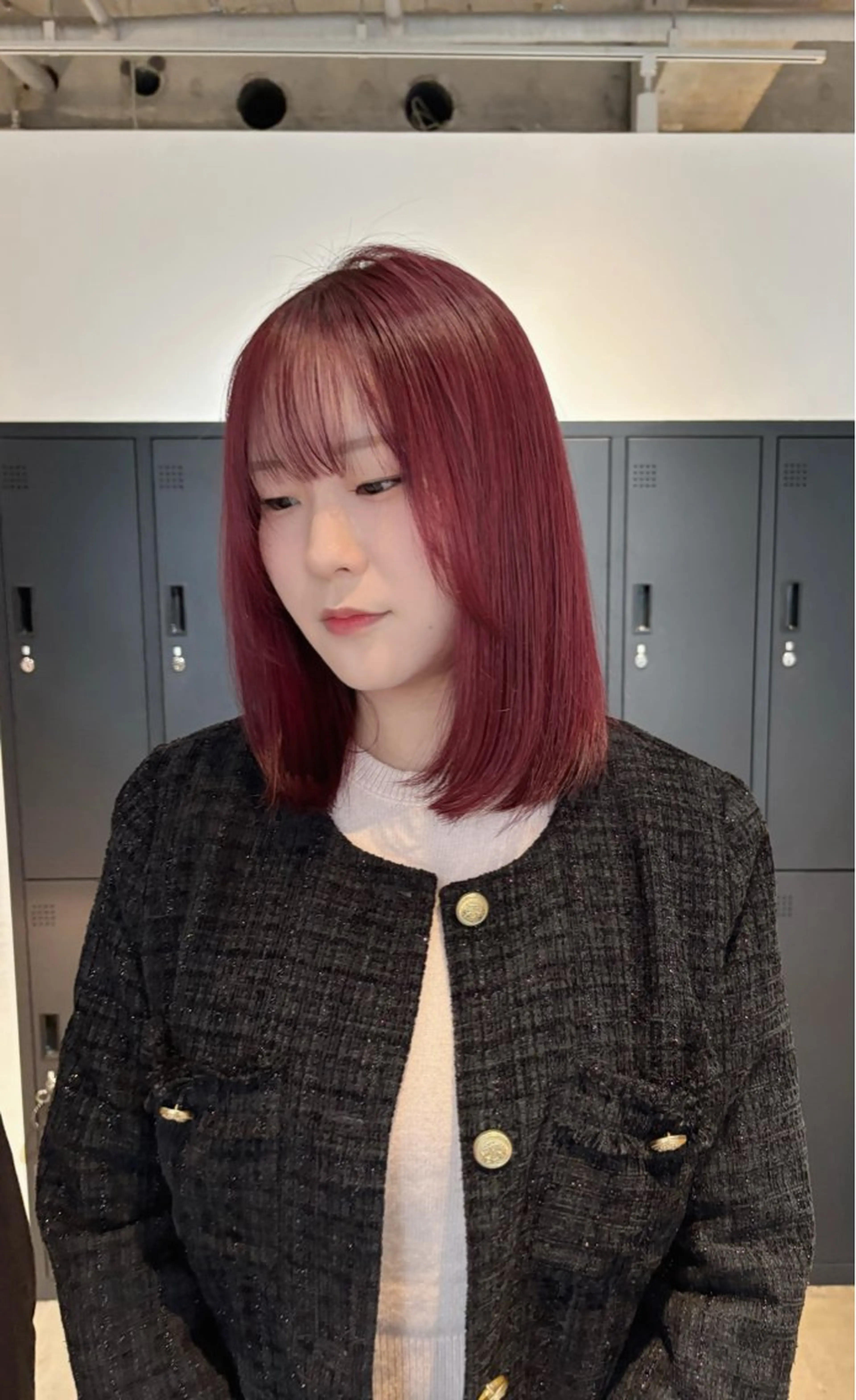 セミロング カラー カシス 透明感カラー ピンクカラー ローズカラー カット ヘアカラー 🌊インナーカラー 🐬櫻井海星のヘアスタイル