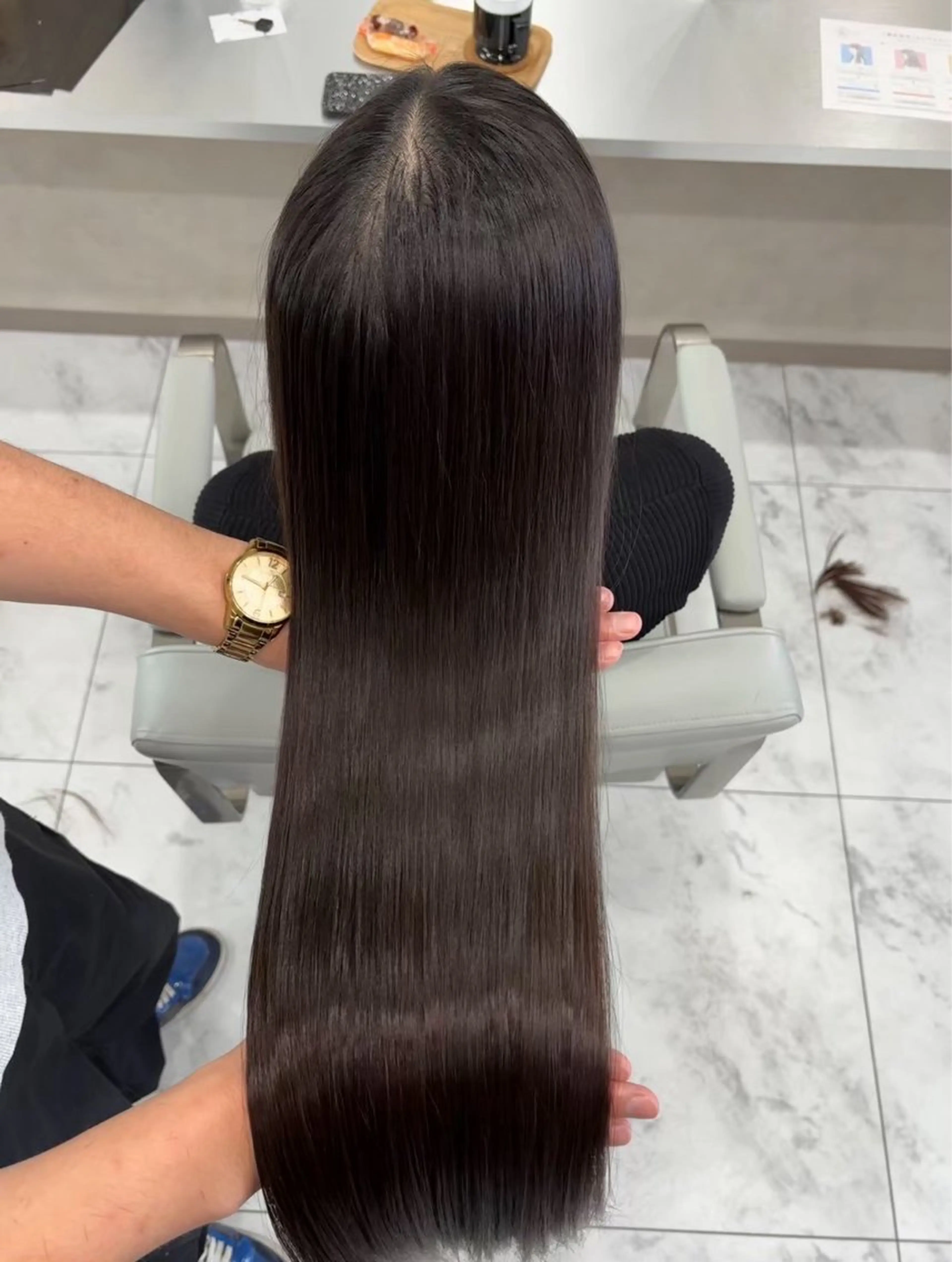 ロング カラー パーマ 縮毛矯正 𝑲𝒊𝒏𝒈 𝑴𝒂𝒚𝒖🌺のヘアスタイル