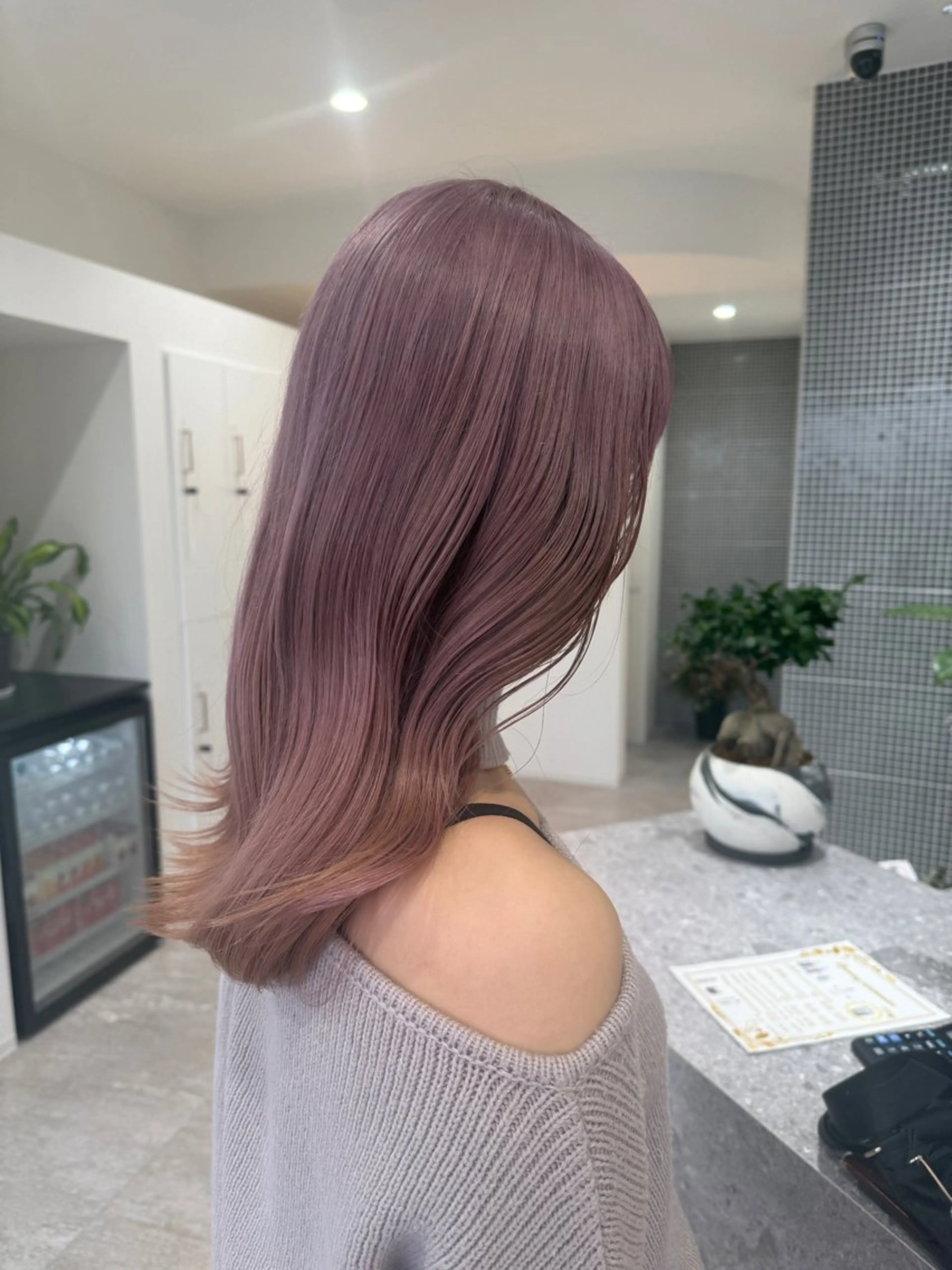 セミロング カラー hair&beauty RENO直江店所属・大友 千春のヘアスタイル