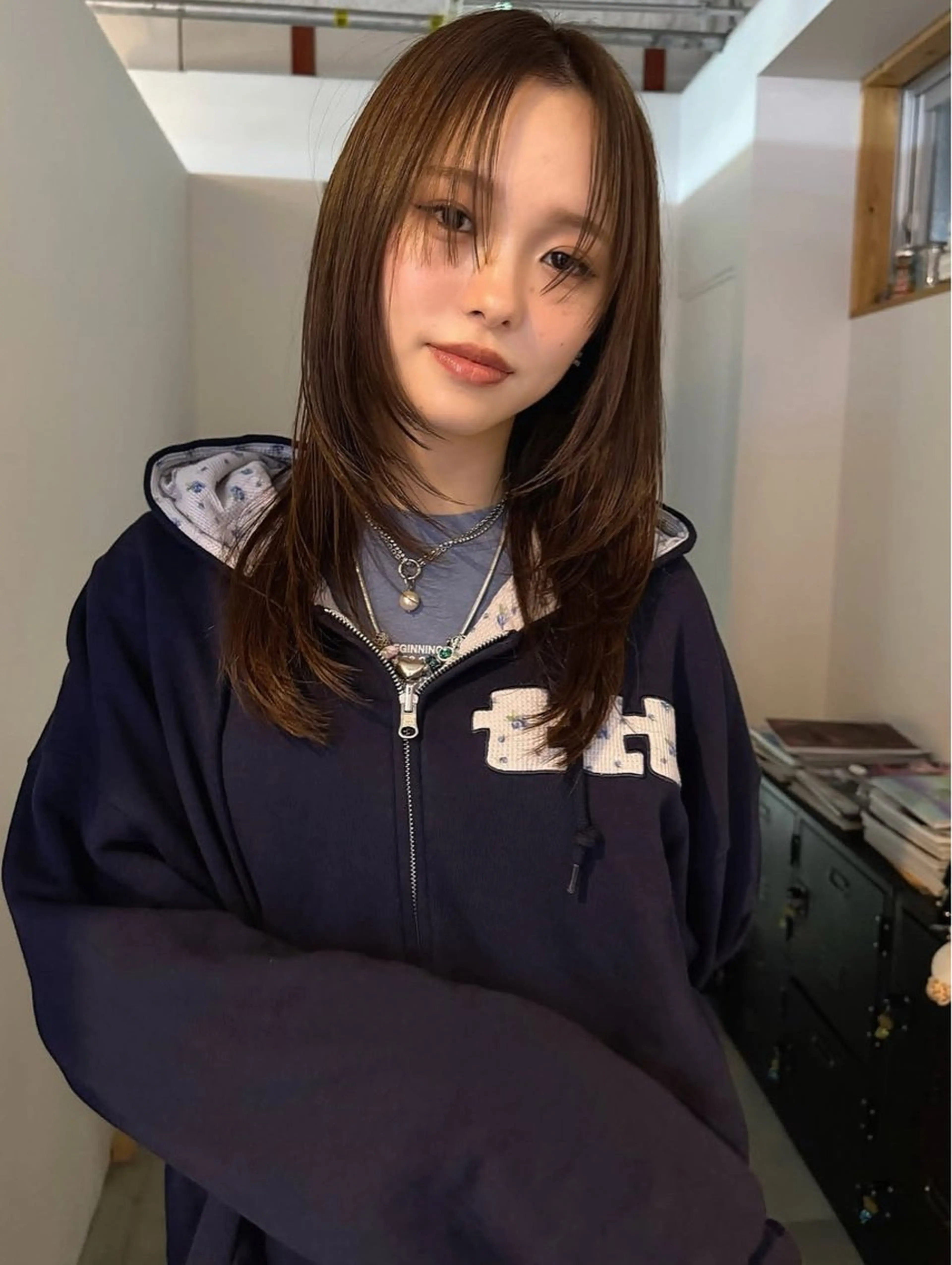 セミロング カラー ブリーチ デザインカラー ダブルカラー ハイライトカラー ハイトーンカラー カット ヘアカラー PARKiiiNG 大阪/心斎橋/新町のヘアスタイル