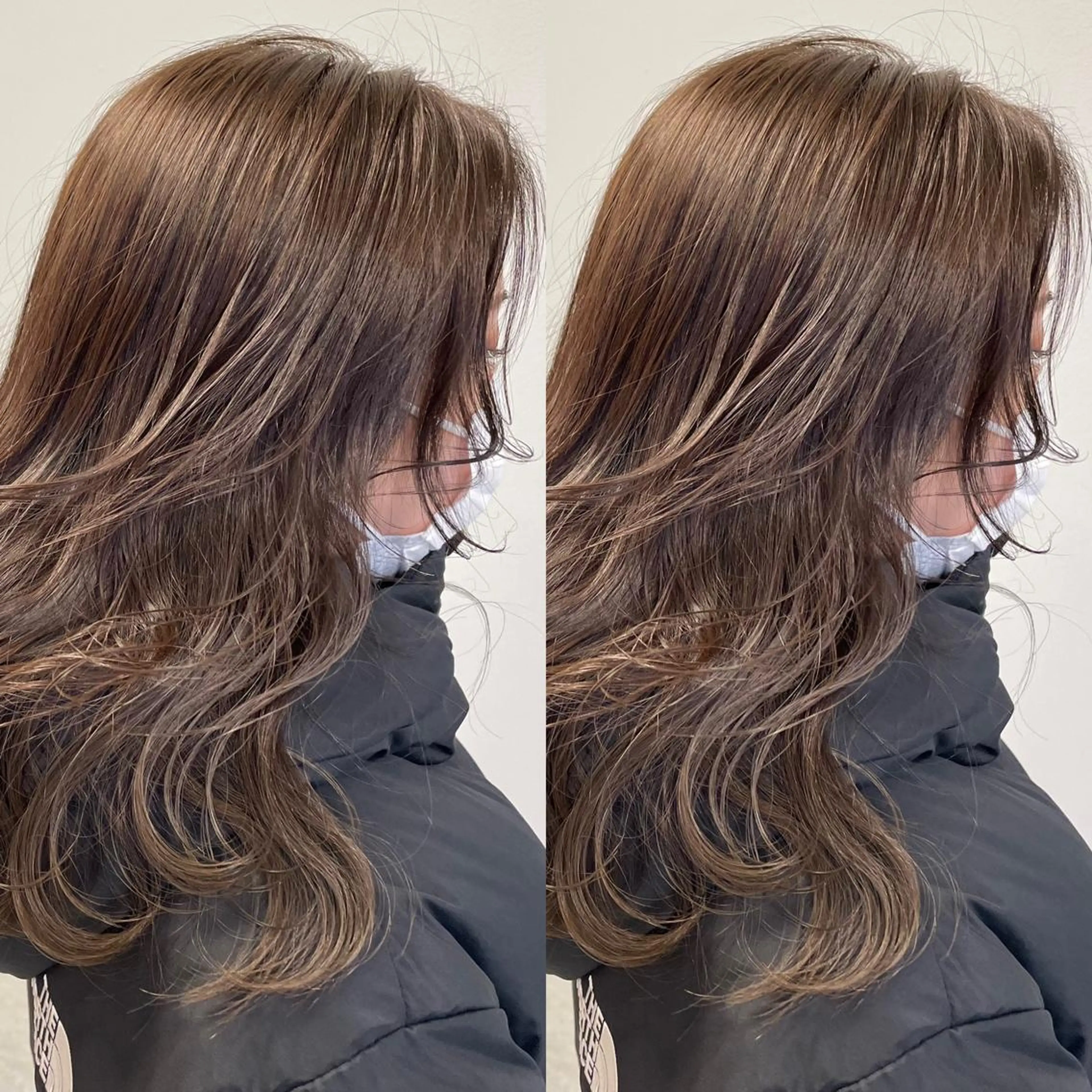 ロング カラー ヘアカラー 心斎橋/ブリーチなし 髪質改善/レイヤーのヘアスタイル