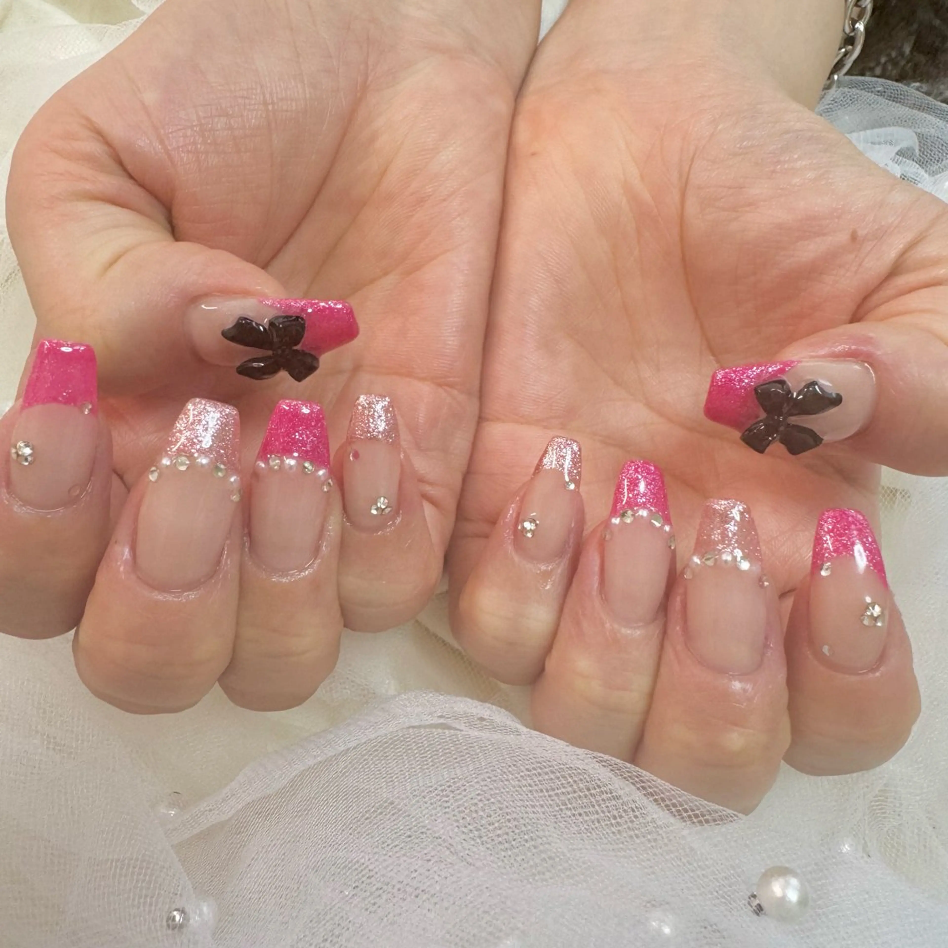 ネイル フレンチネイル ハンドネイル nail salon e'mu💐のネイルデザイン