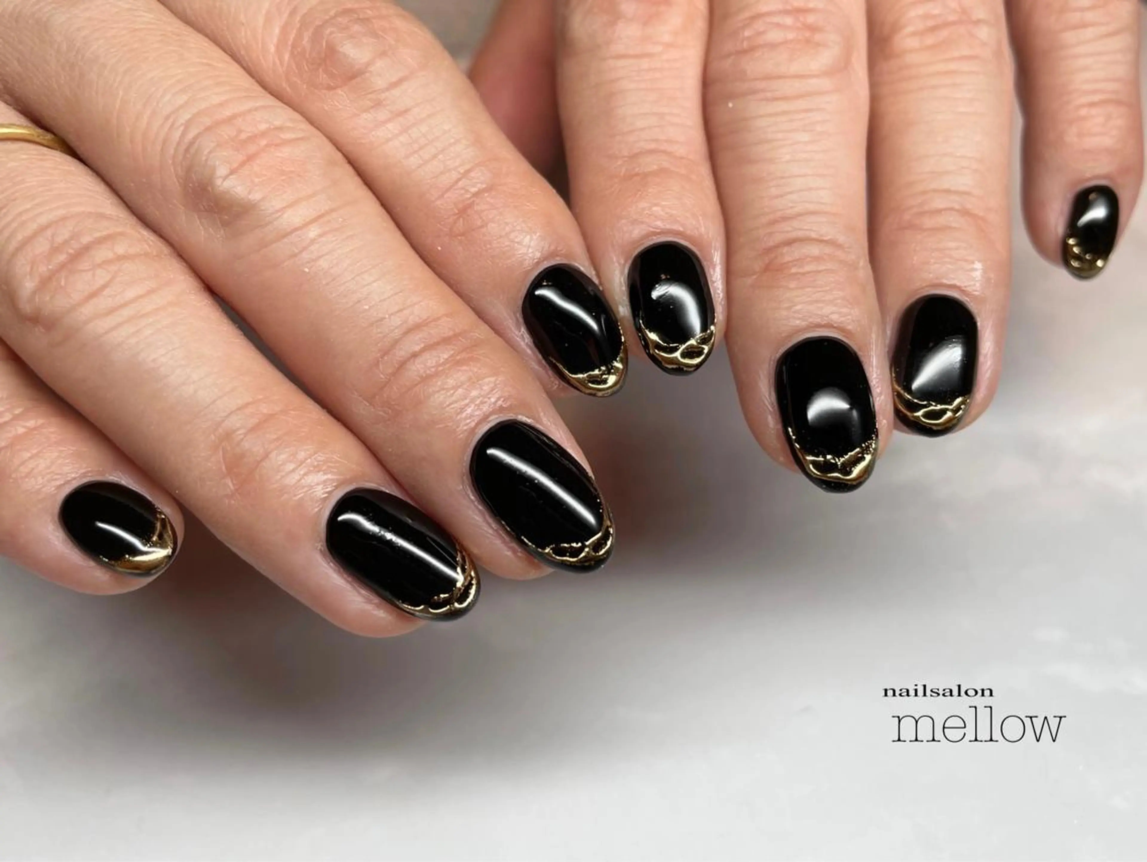 ネイル フレンチネイル ミラーネイル 大山 浩美のネイルデザイン