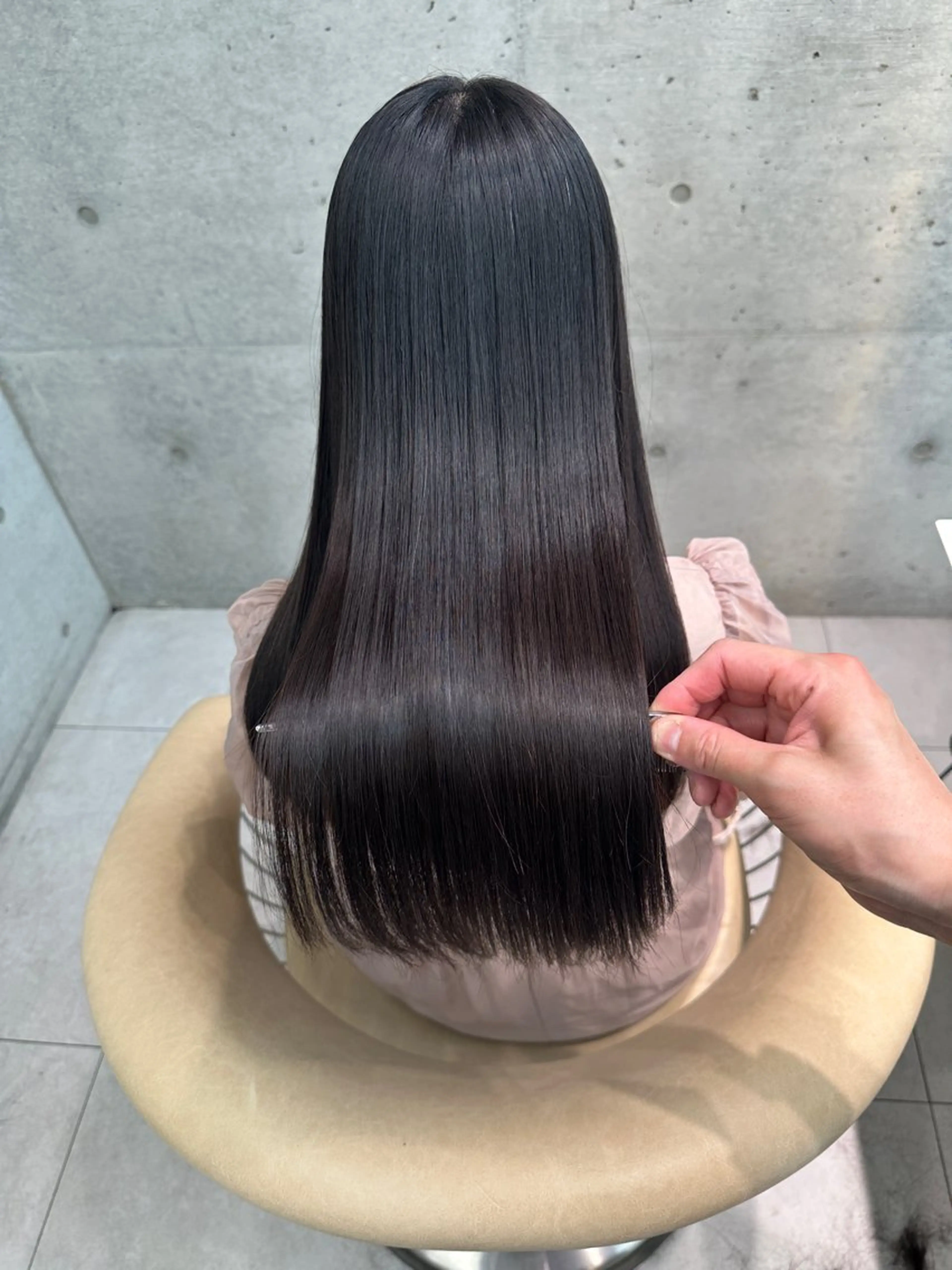 ロング カット 縮毛矯正 トリートメント 《髪質改善✖️オリー ブ🧸》小嶋拓也のヘアスタイル