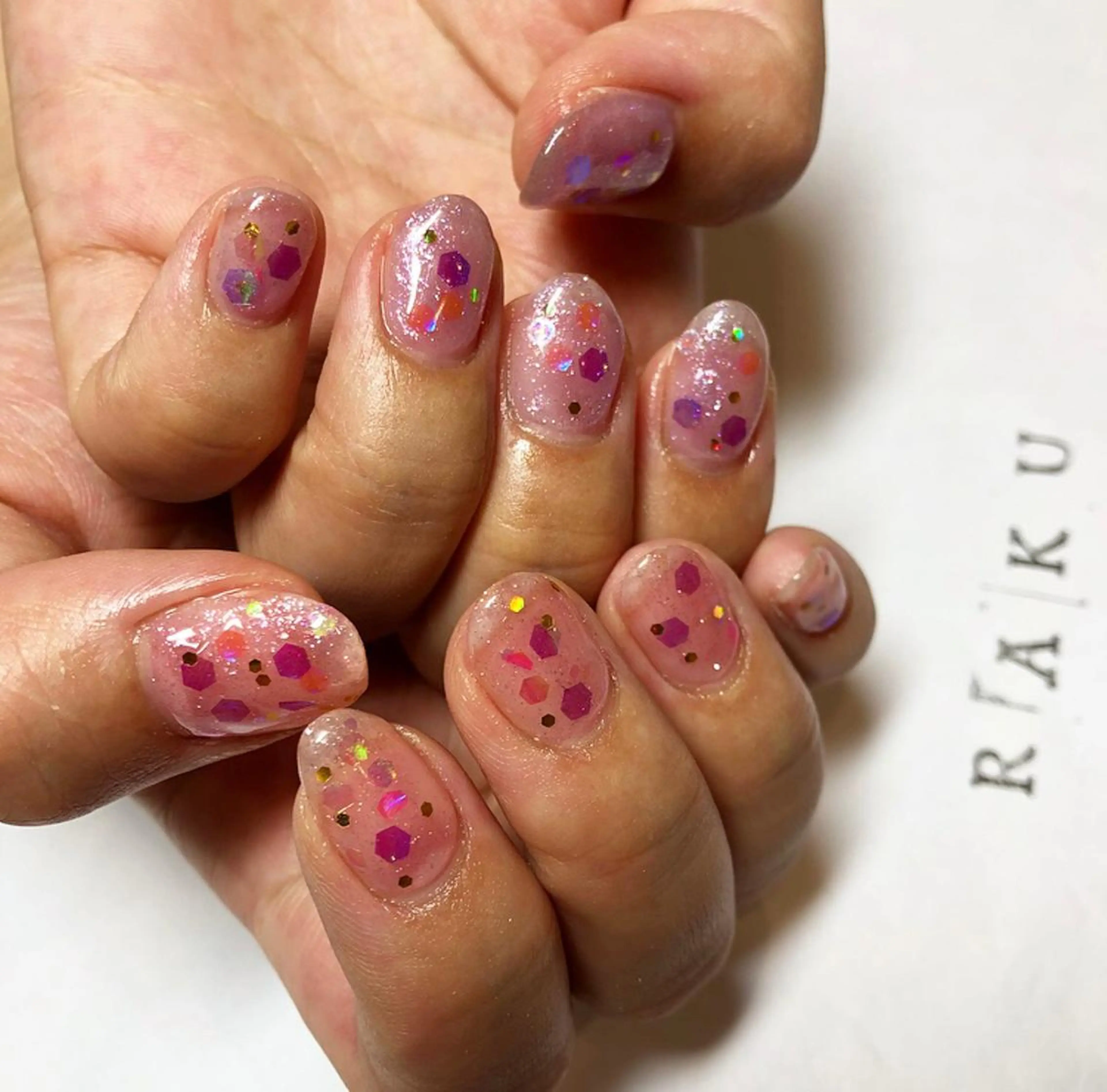 ネイル ラメ(グリッター) 駒月 明日香のネイルデザイン