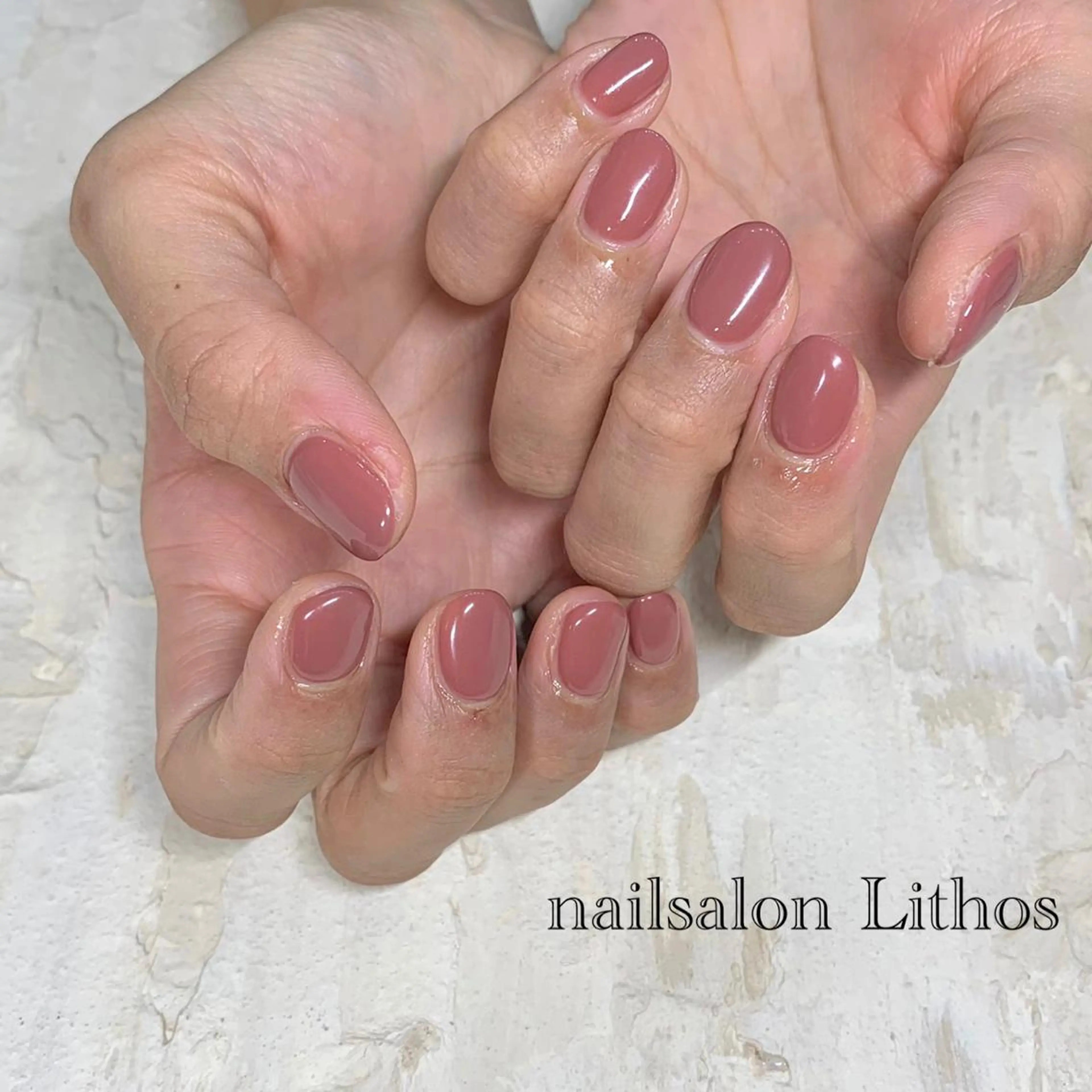 ネイル オフィスネイル ピンク ピンクベージュ ハンドネイル nailsalon Lithos所属・nailsalon Recontreのネイルデザイン