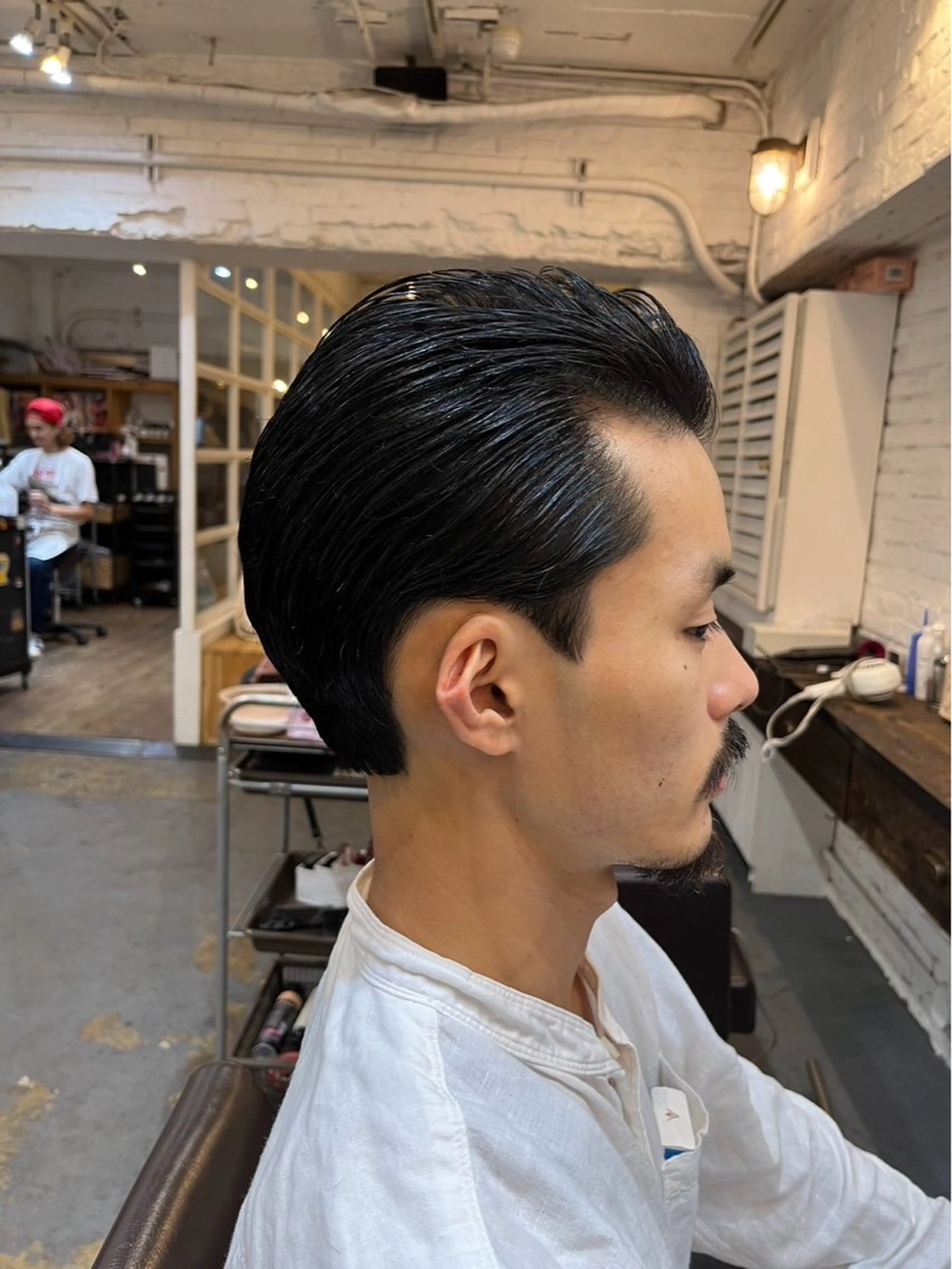 ショート メンズ センターパート ダウンパーマ フェードカット メンズハイライト メンズパーマ カット トリートメント 💈メンズ特化💈 TASUKUのヘアスタイル