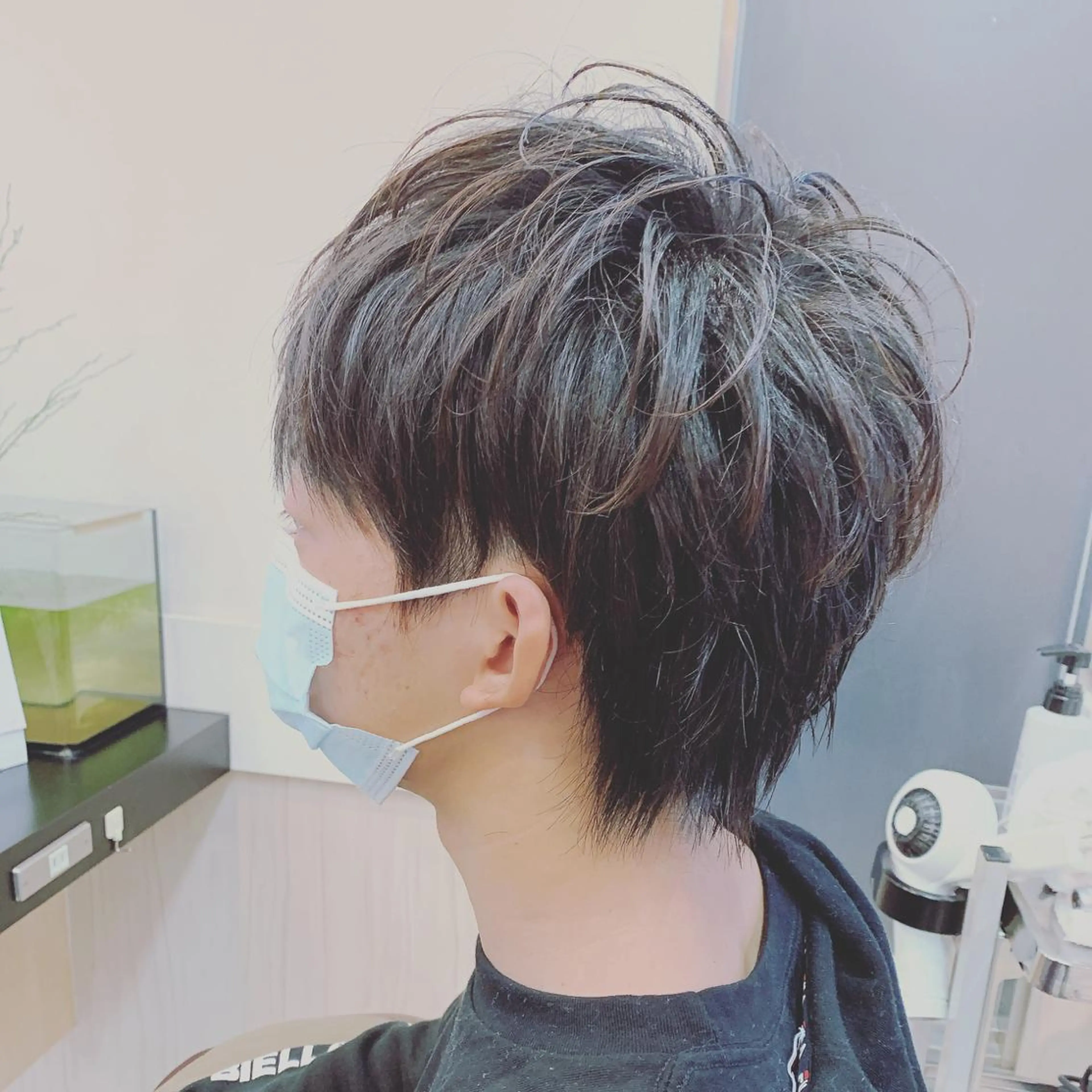 ショート パーマ メンズ メンズパーマ 顔周りカット トータルビューティー K:R鶴川のヘアスタイル