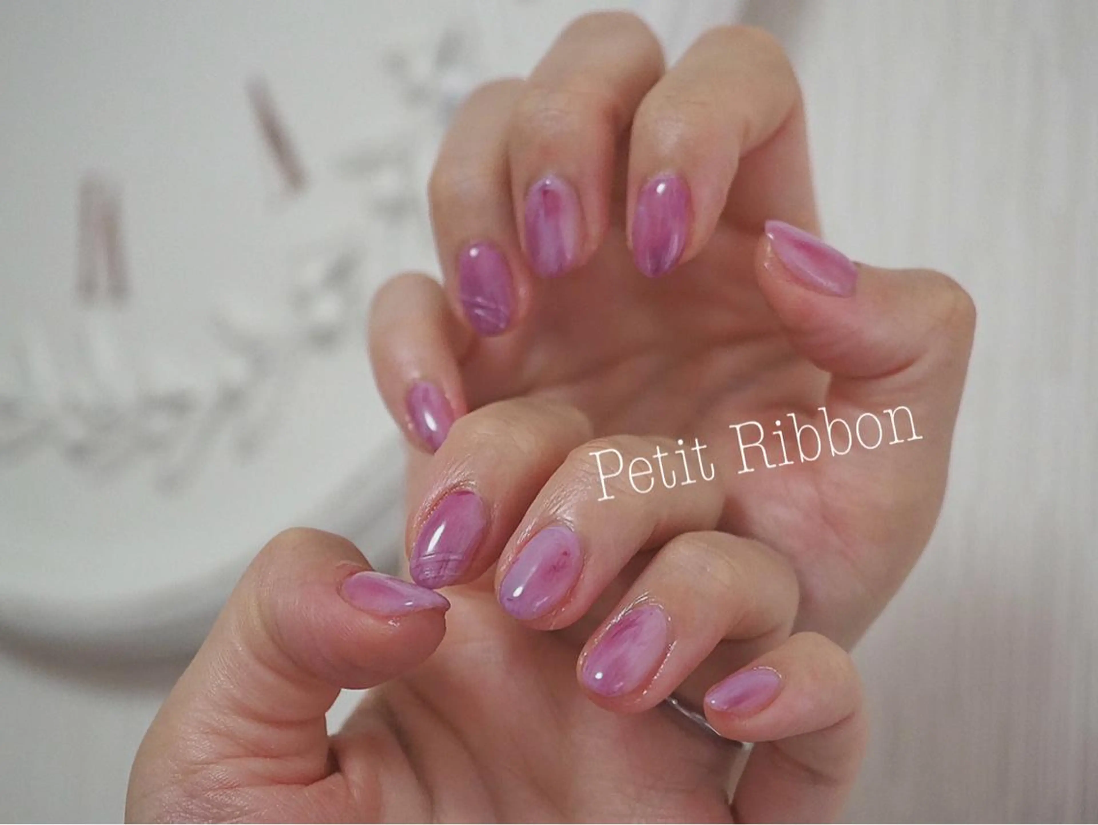 ネイル ハンドネイル ネイルPetit Ribbonのネイルデザイン