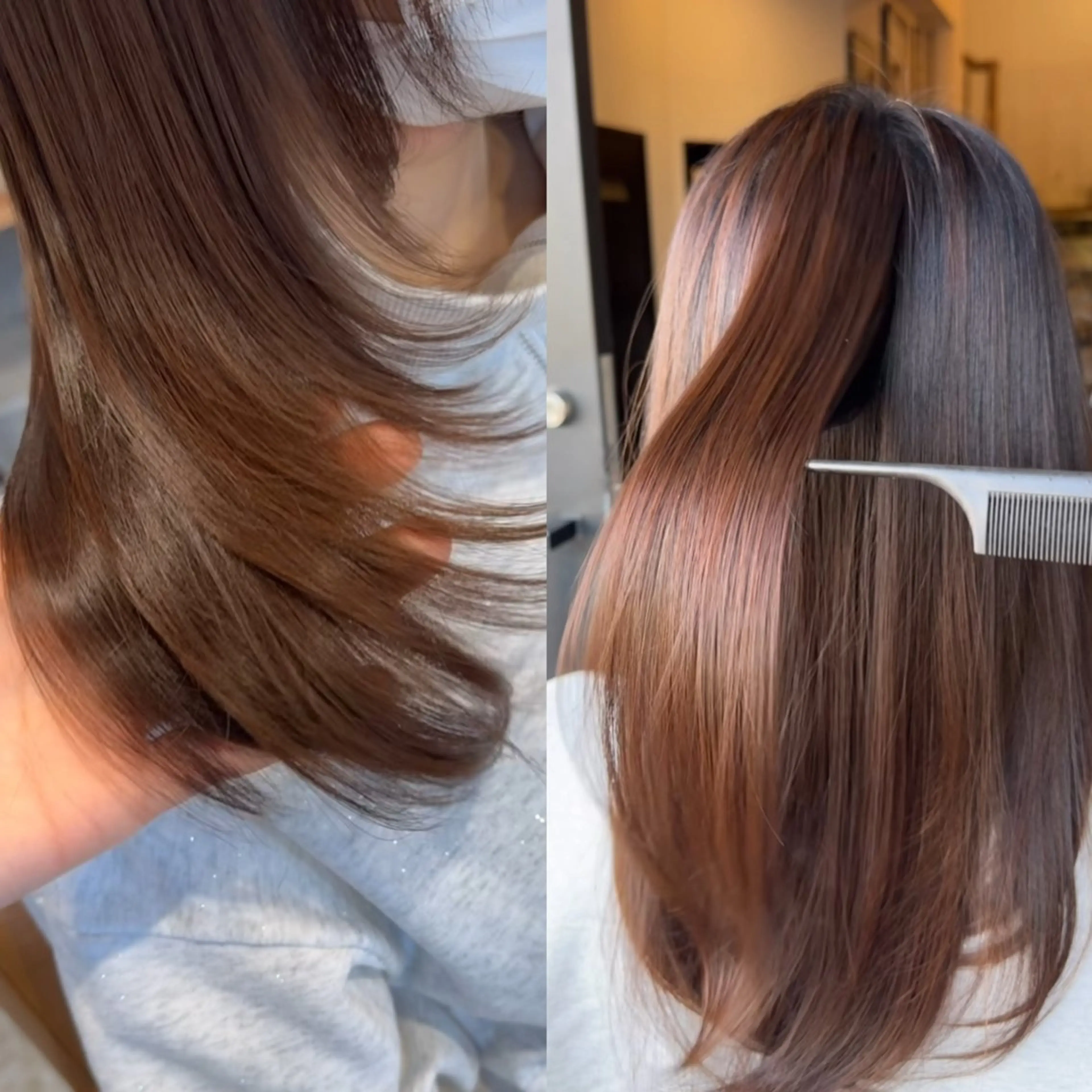 セミロング 髪質改善 レイヤーカット 永田竜一/ 小顔くびれレイヤーのヘアスタイル