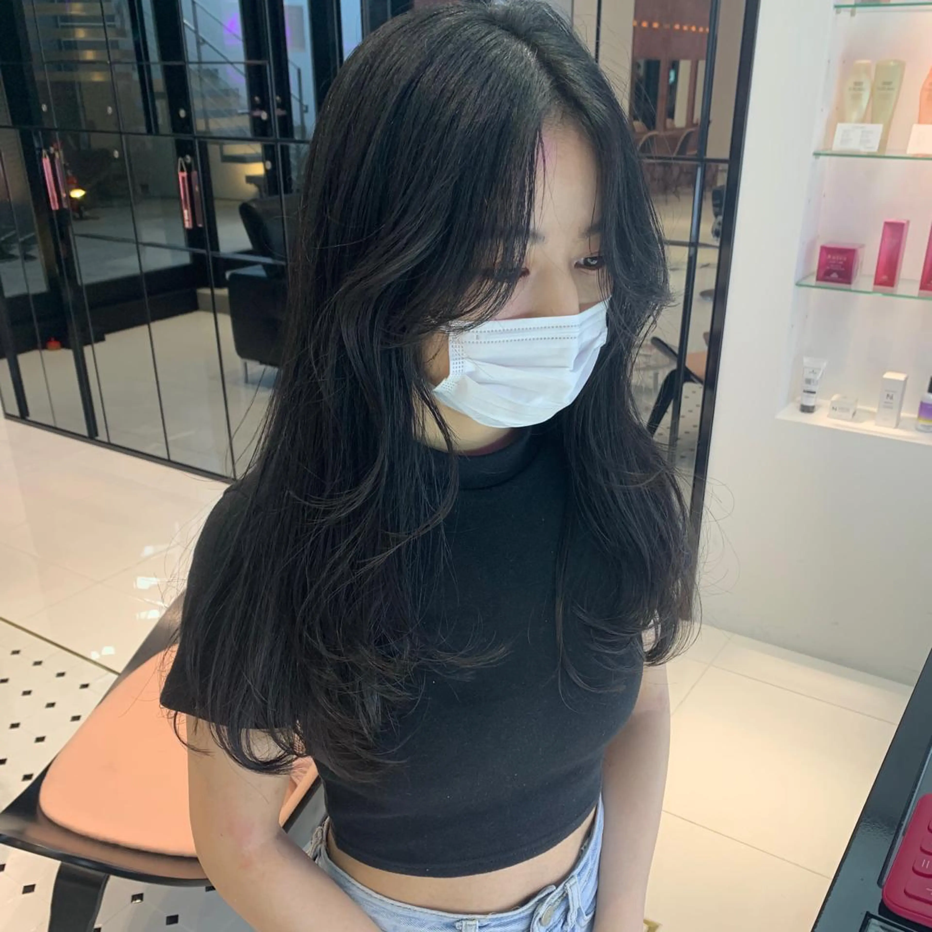 ロング レイヤーカット ハッシュカット/ハイ トーン/MANAMIのヘアスタイル