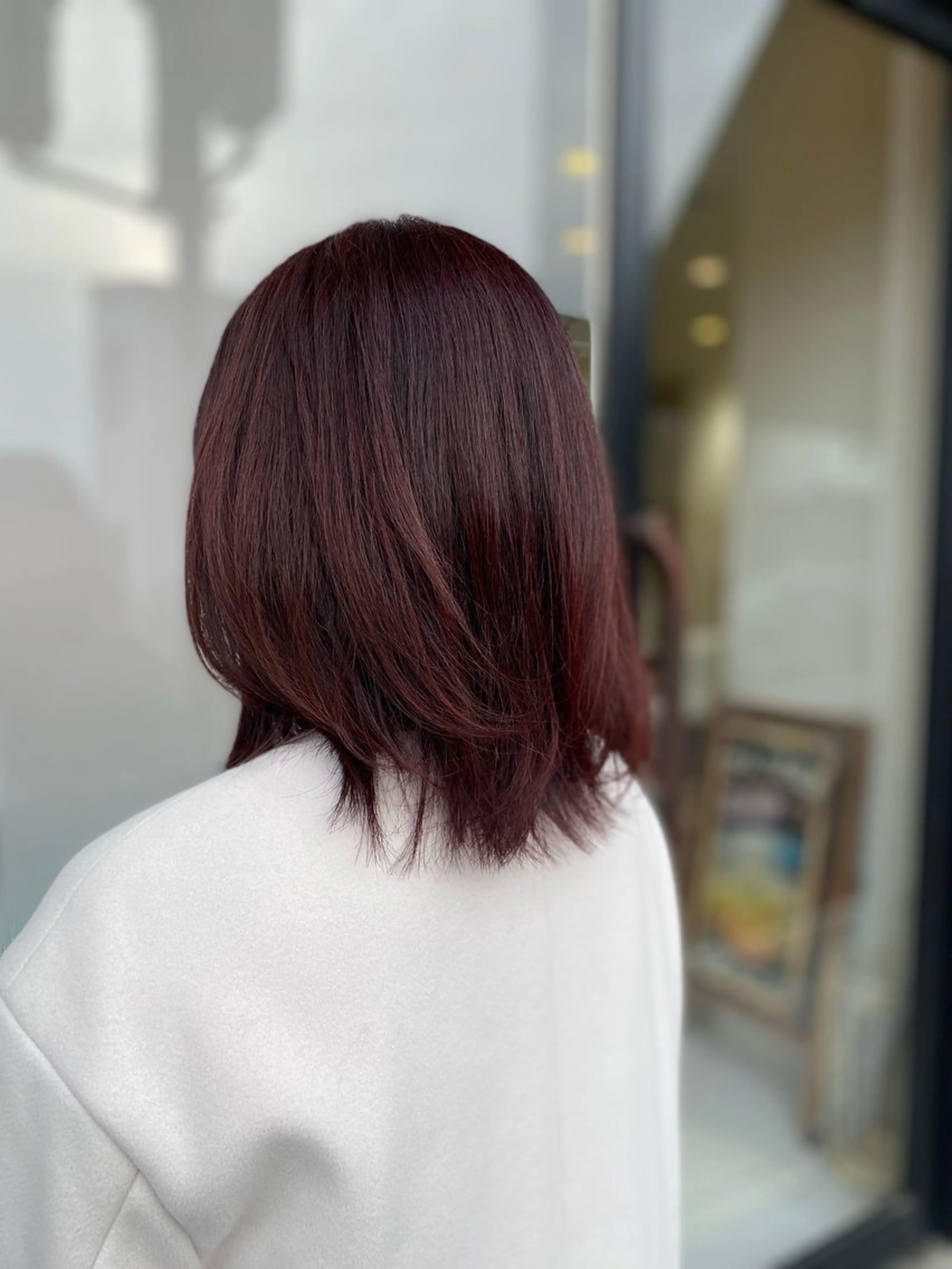 セミロング カラー ピンクカラー ヘアカラー トリートメント 横手 亜紀のヘアスタイル