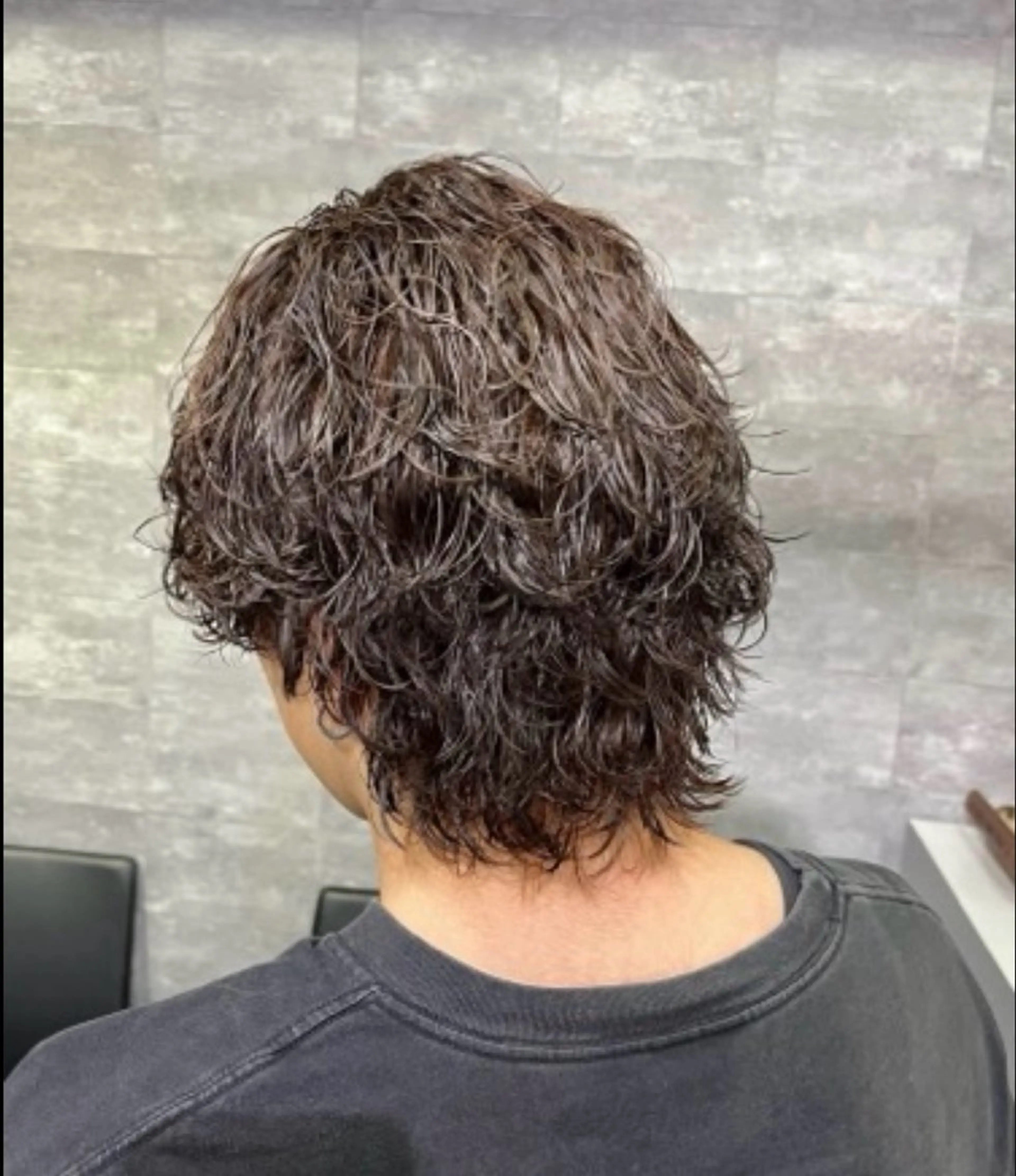 ミディアム パーマ メンズ カット パーマ men's salonAno所属・メンズサロンAno. YUKIのヘアスタイル