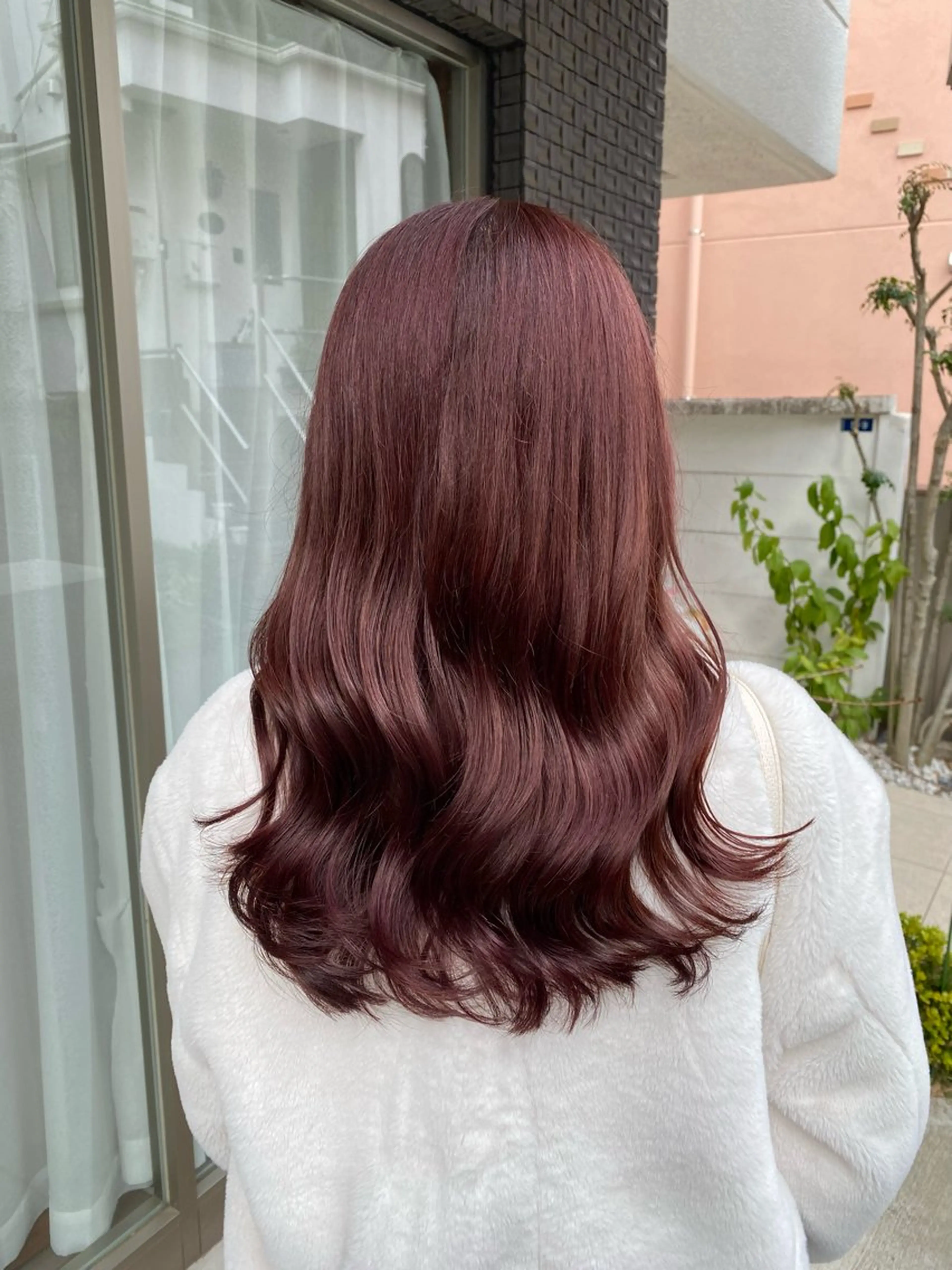 セミロング カラー ベージュカラー ピンクカラー ピンクベージュ カット ヘアカラー トリートメント グレージュ/透明感/ 韓国ヘア/RISAのヘアスタイル