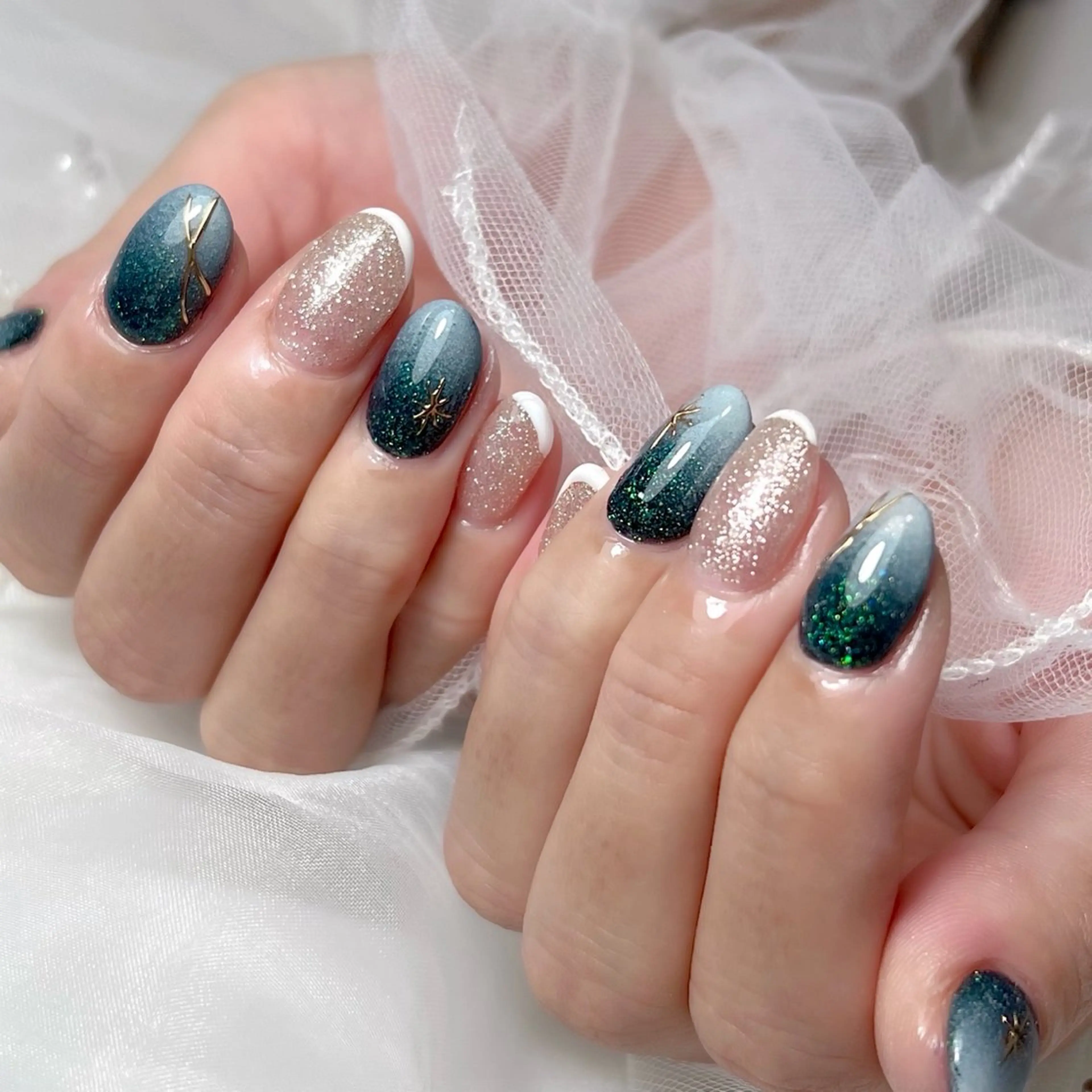 ネイル 冬ネイル ハンドネイル Salon_ a.nailのネイルデザイン