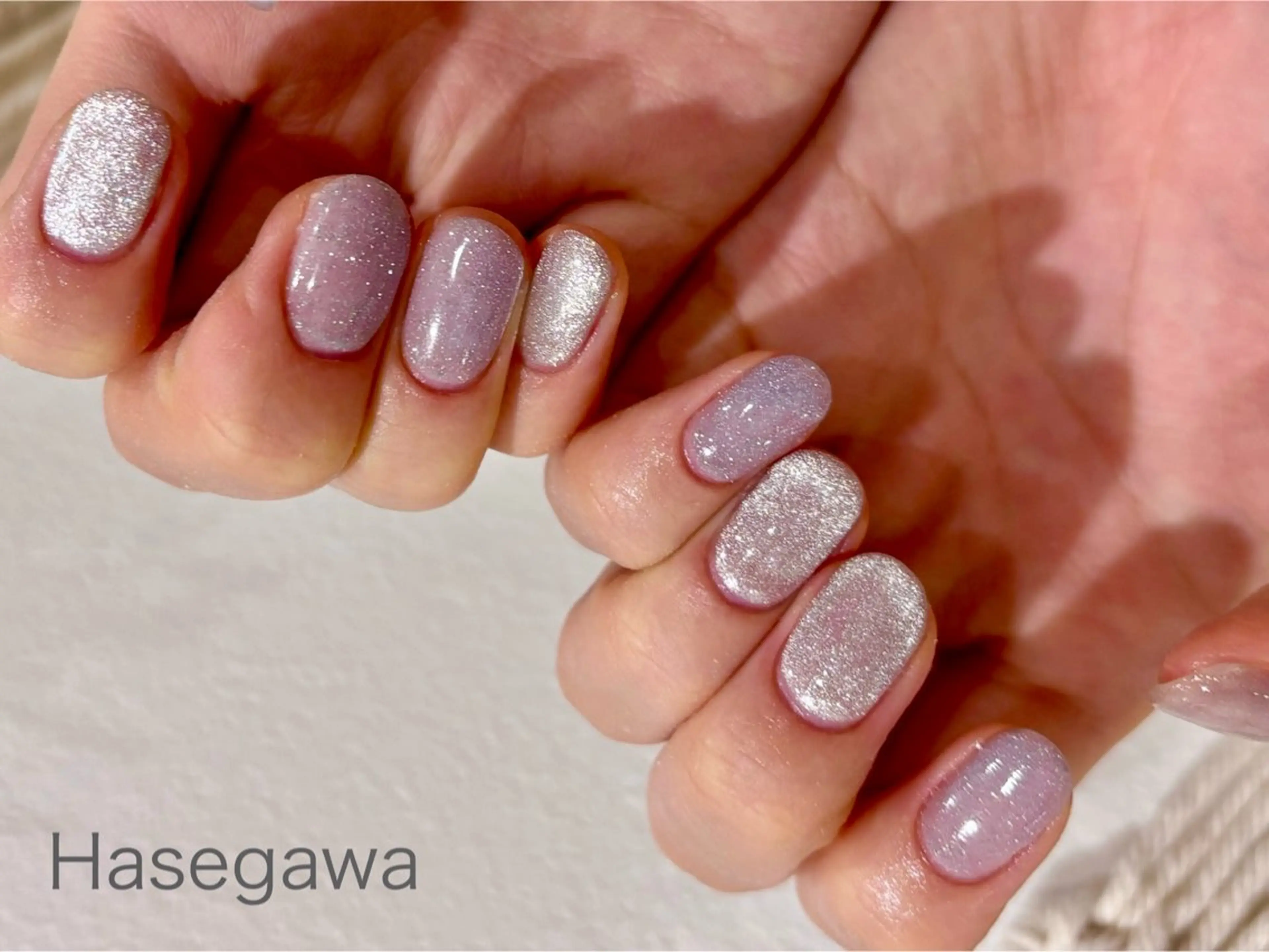 ネイル フラッシュネイル シルバー ハンドネイル DROP所属・DROP 長谷川のネイルデザイン