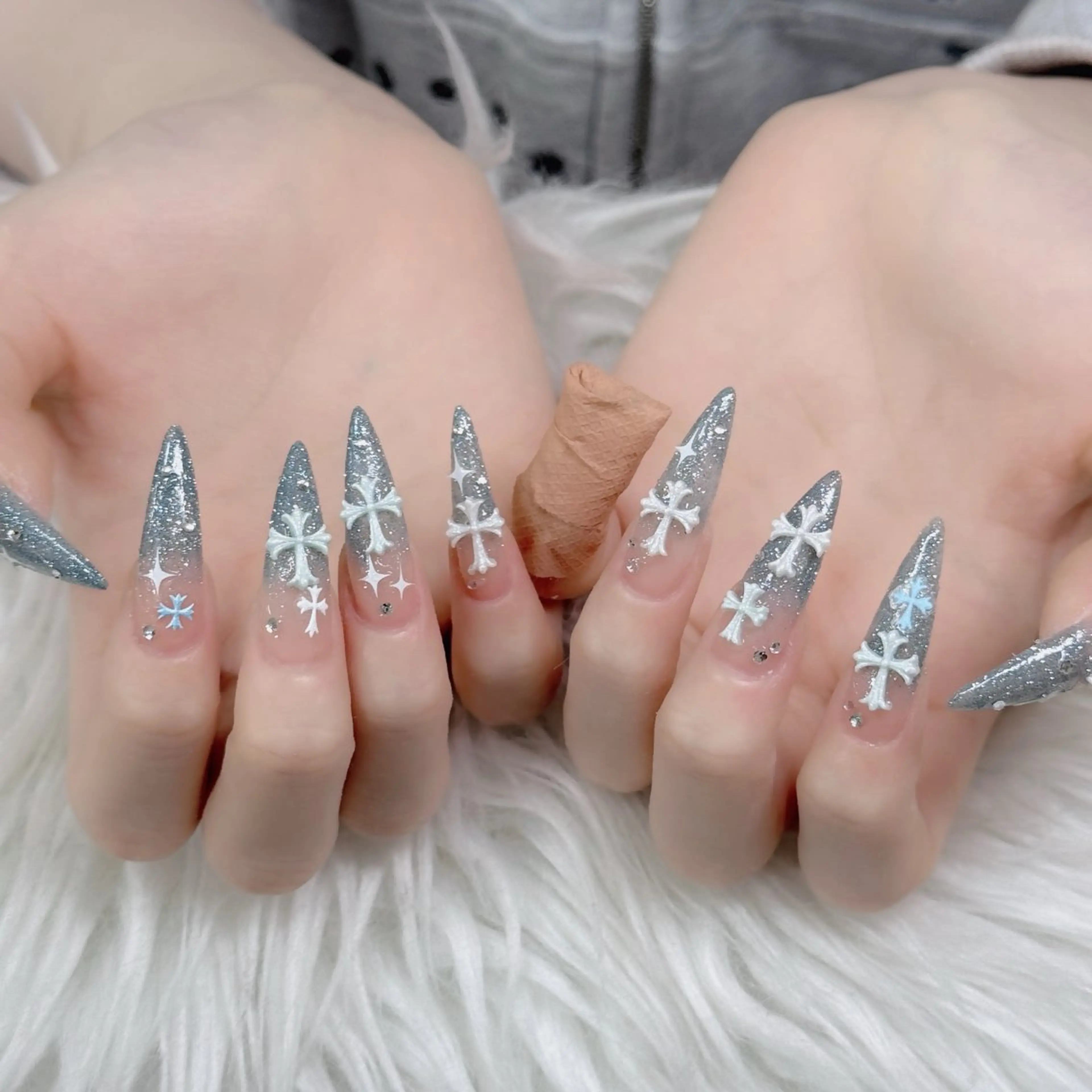 ネイル フットネイル フレンチネイル グラデーション 韓国ネイル ロングネイル ハンドネイル Hani Nail Salonのネイルデザイン