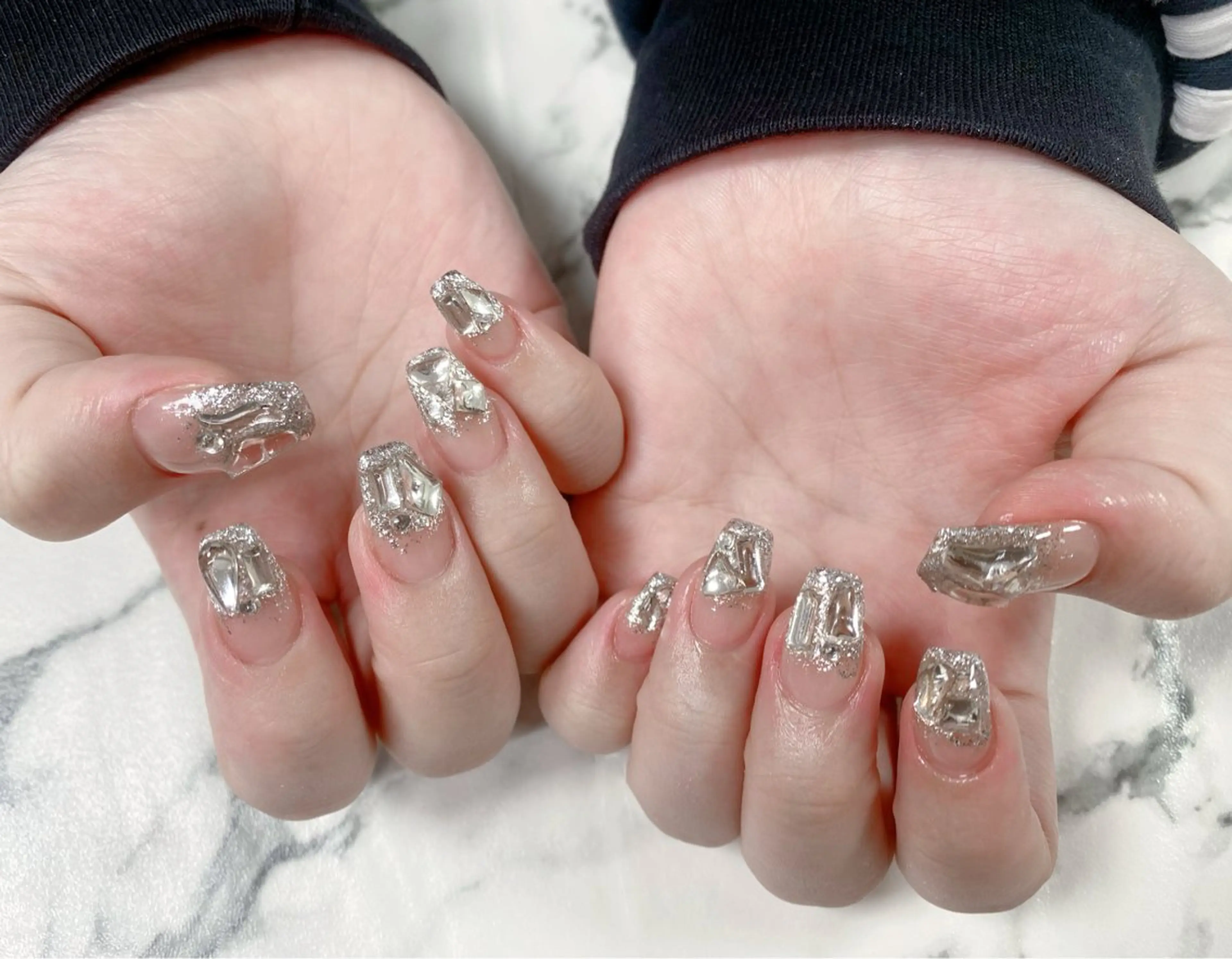 ネイル 長さ出し Q Free nailsのネイルデザイン