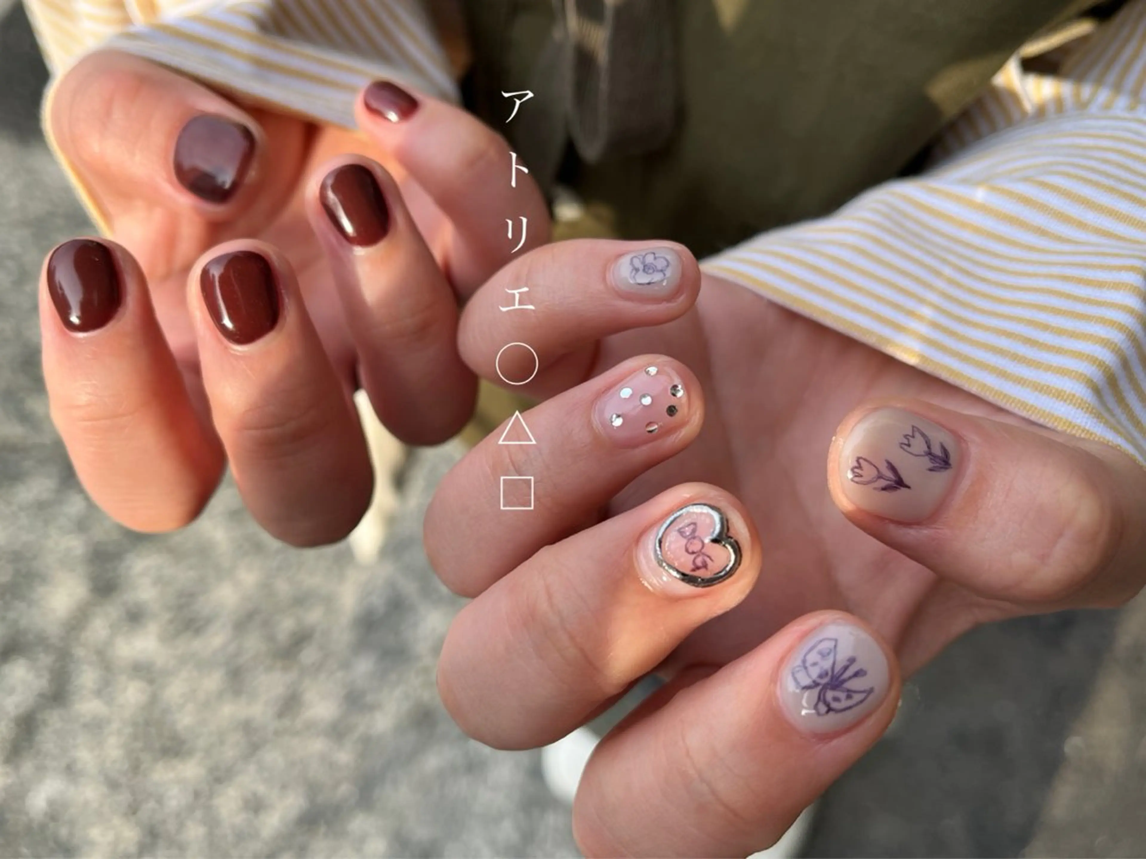 ネイル ハンドネイル アトリエ ○△□のネイルデザイン