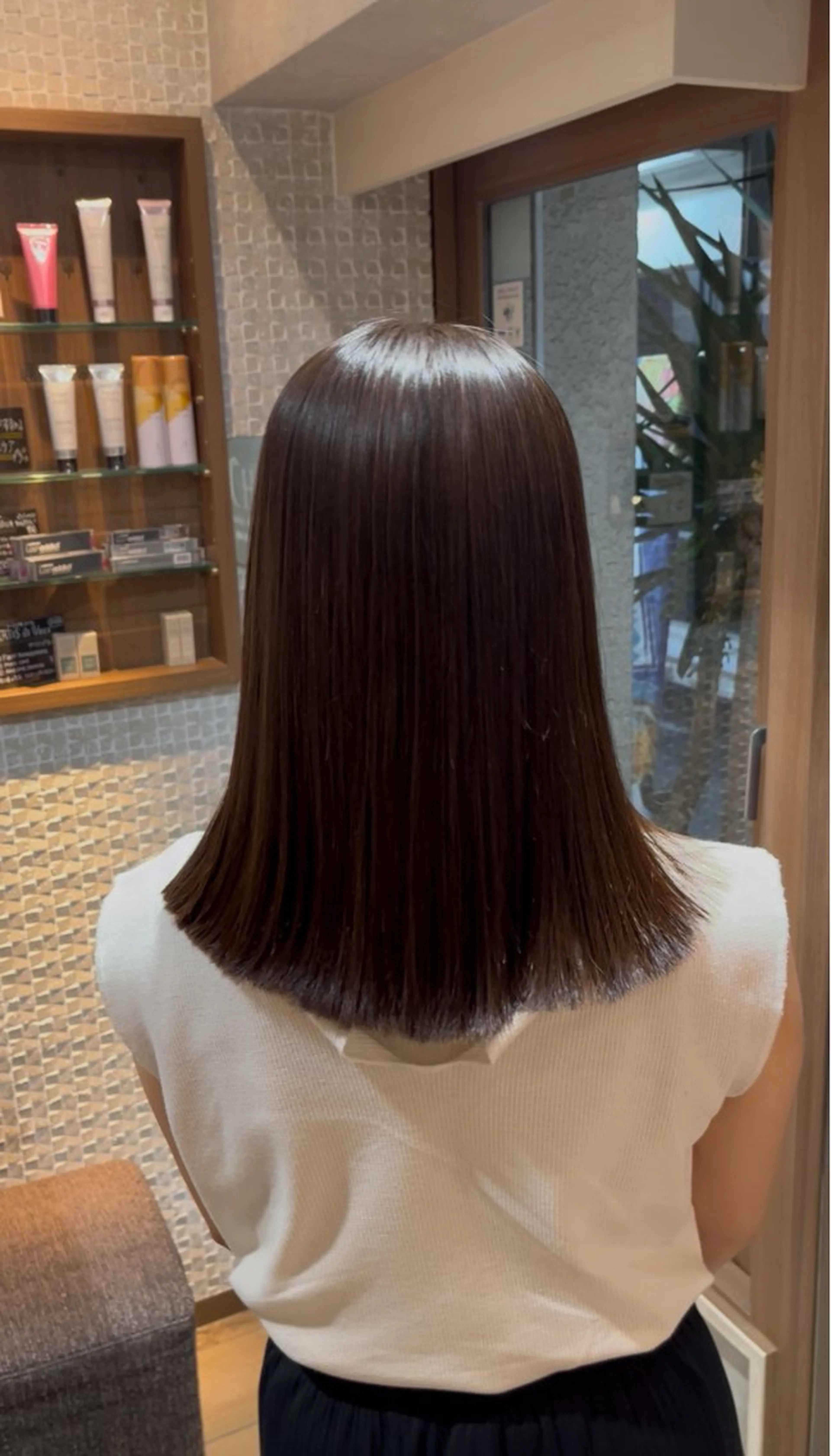 セミロング カット 縮毛矯正 トリートメント サロウィン渋谷　caldo店所属・渋谷👑艶髪縮毛矯正 曲がる矯正✨ヒガシのヘアスタイル