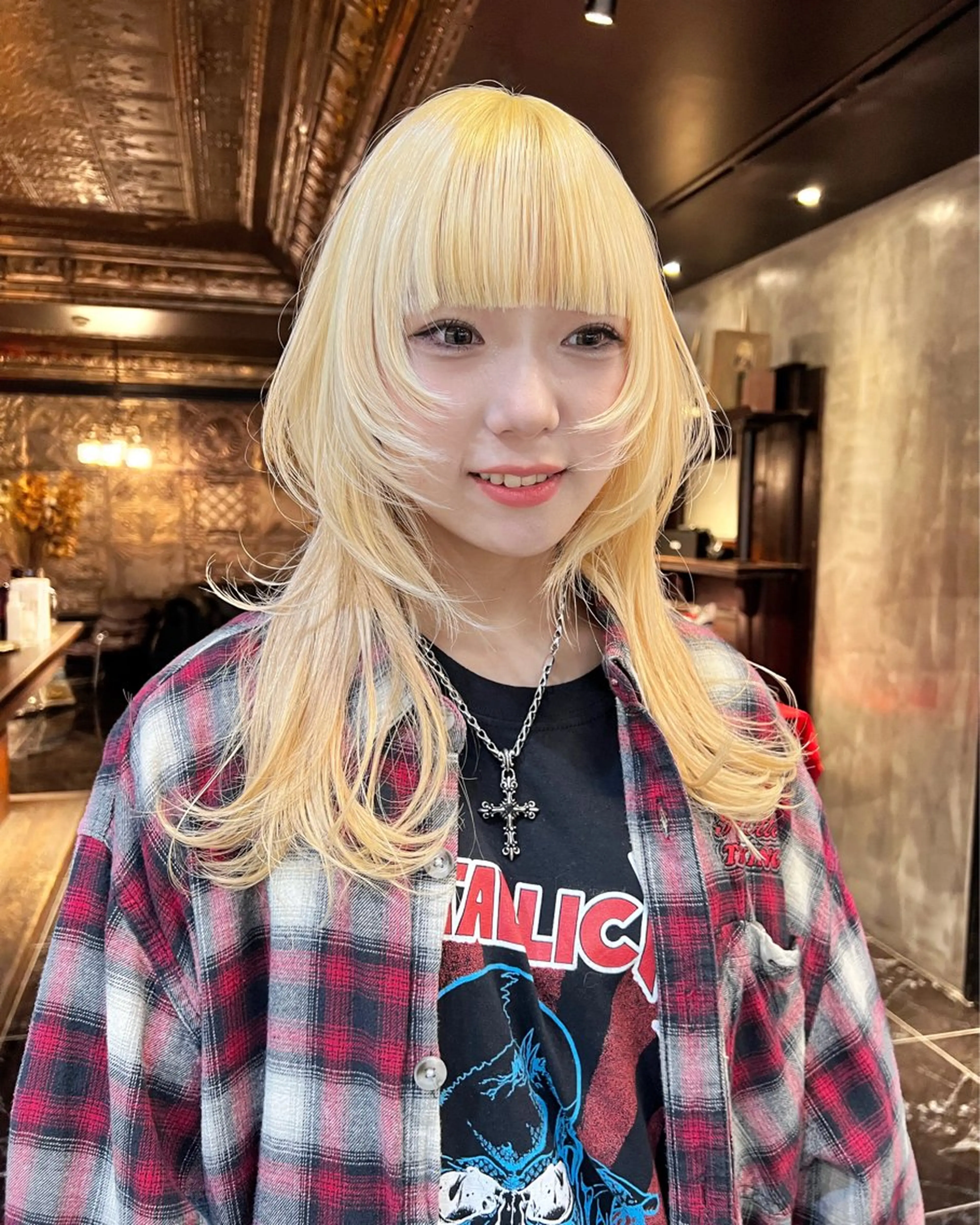 ロング カラー カット ヘアカラー haco＋所属・圧倒的デザイン力 店長🎨RENAのヘアスタイル