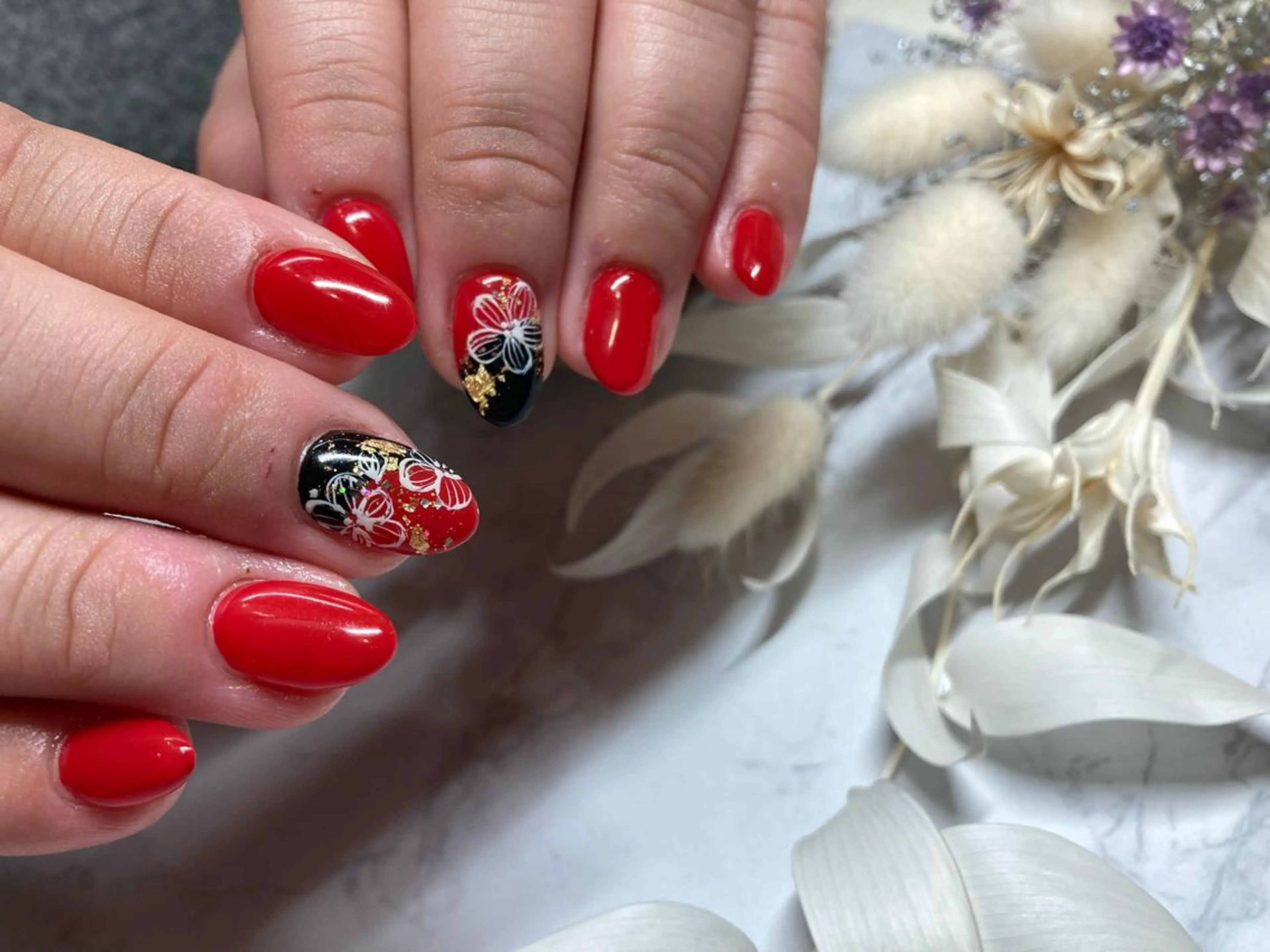 ネイル 成人式 Min2nailプライベートサロン&ネイルスクール所属・花 みきのマツエク・マツパデザイン