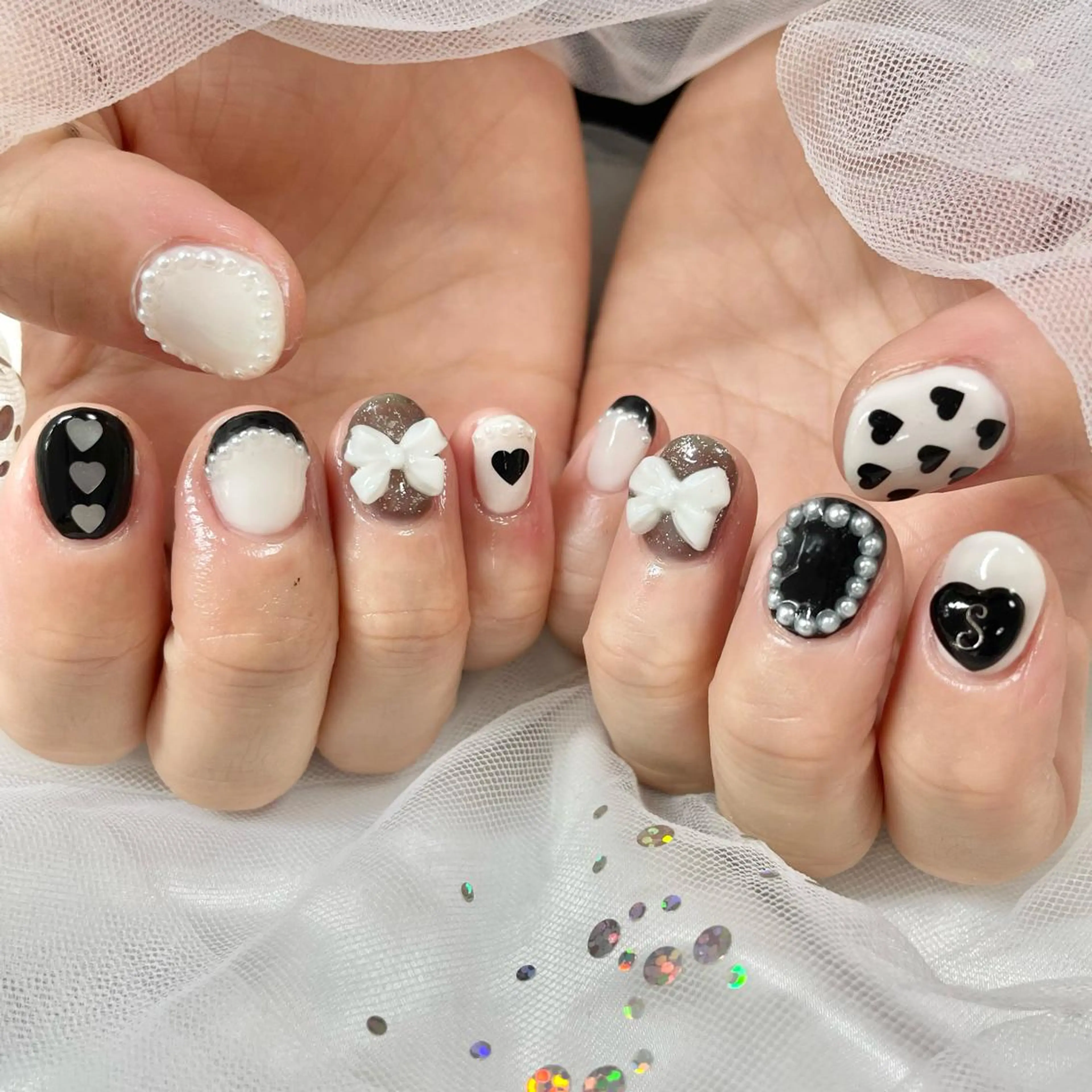 ネイル ハート 🎀AYAKO 🎀中韓ネイルのネイルデザイン