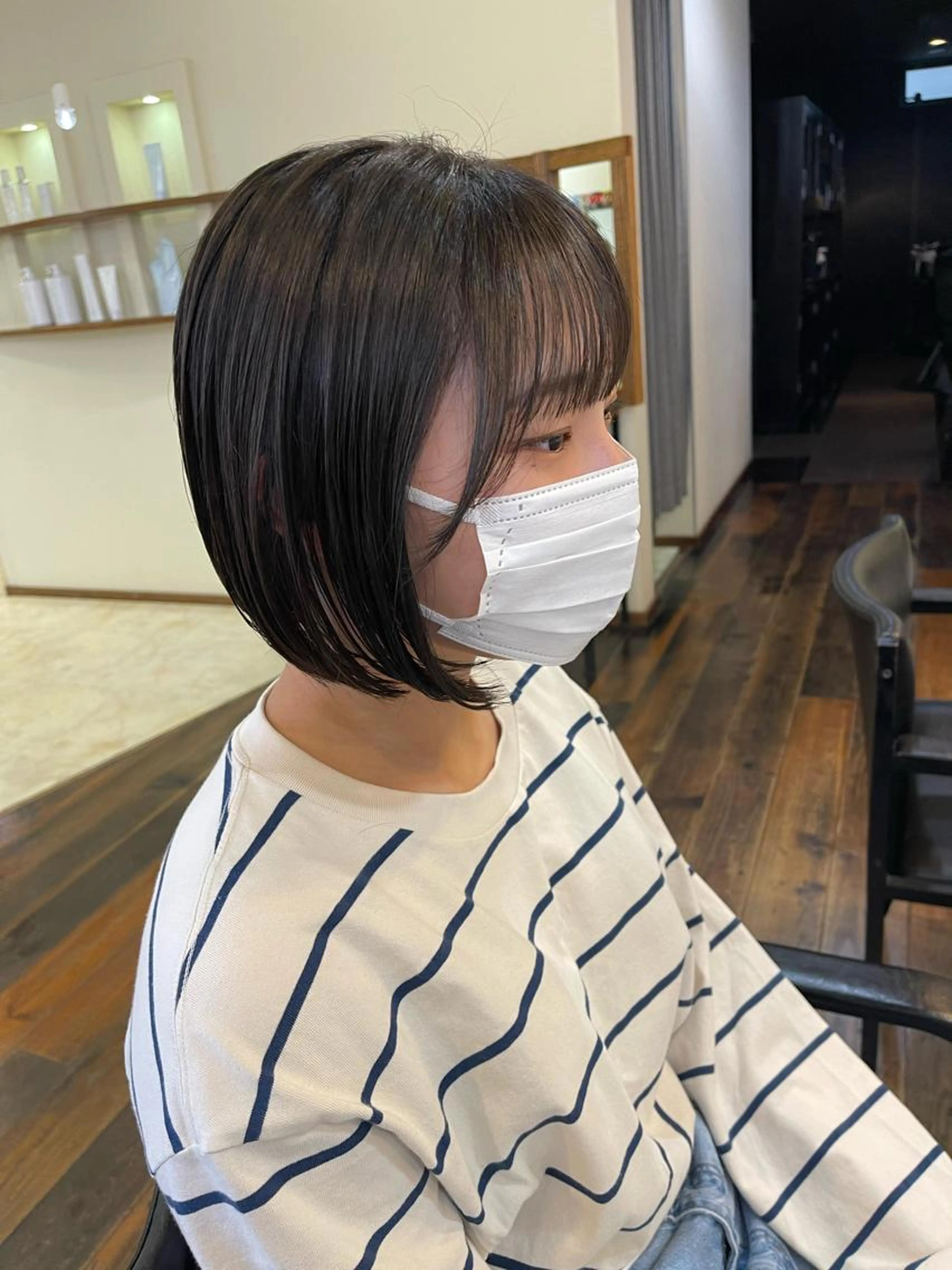 カット＋前髪ストレートの写真