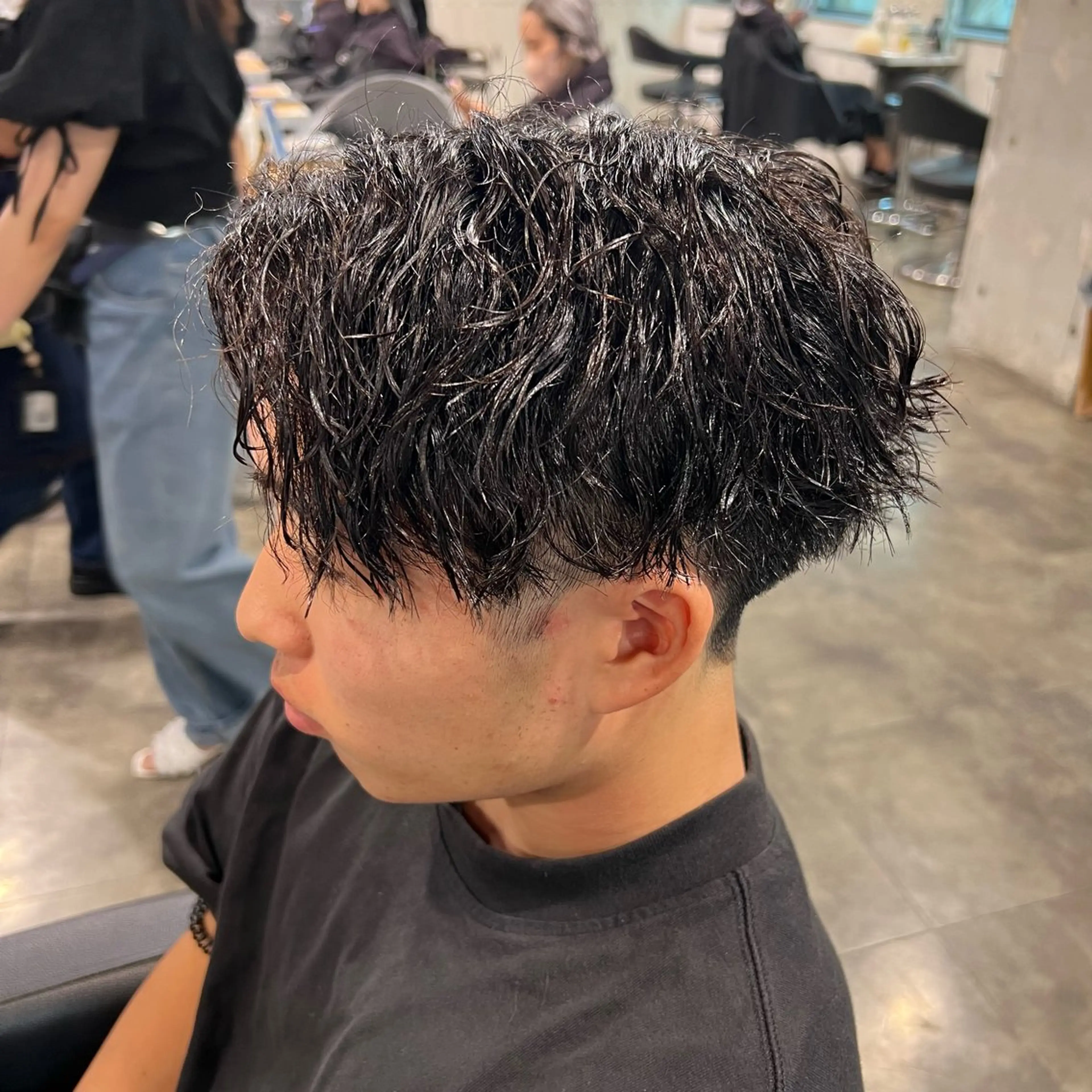 ショート カラー パーマ ヘアアレンジ メンズ キッズ アップバング センターパート メンズハイライト マッシュ メンズパーマ 🔷横浜1のパーマ 職人🔷将太郎のヘアスタイル