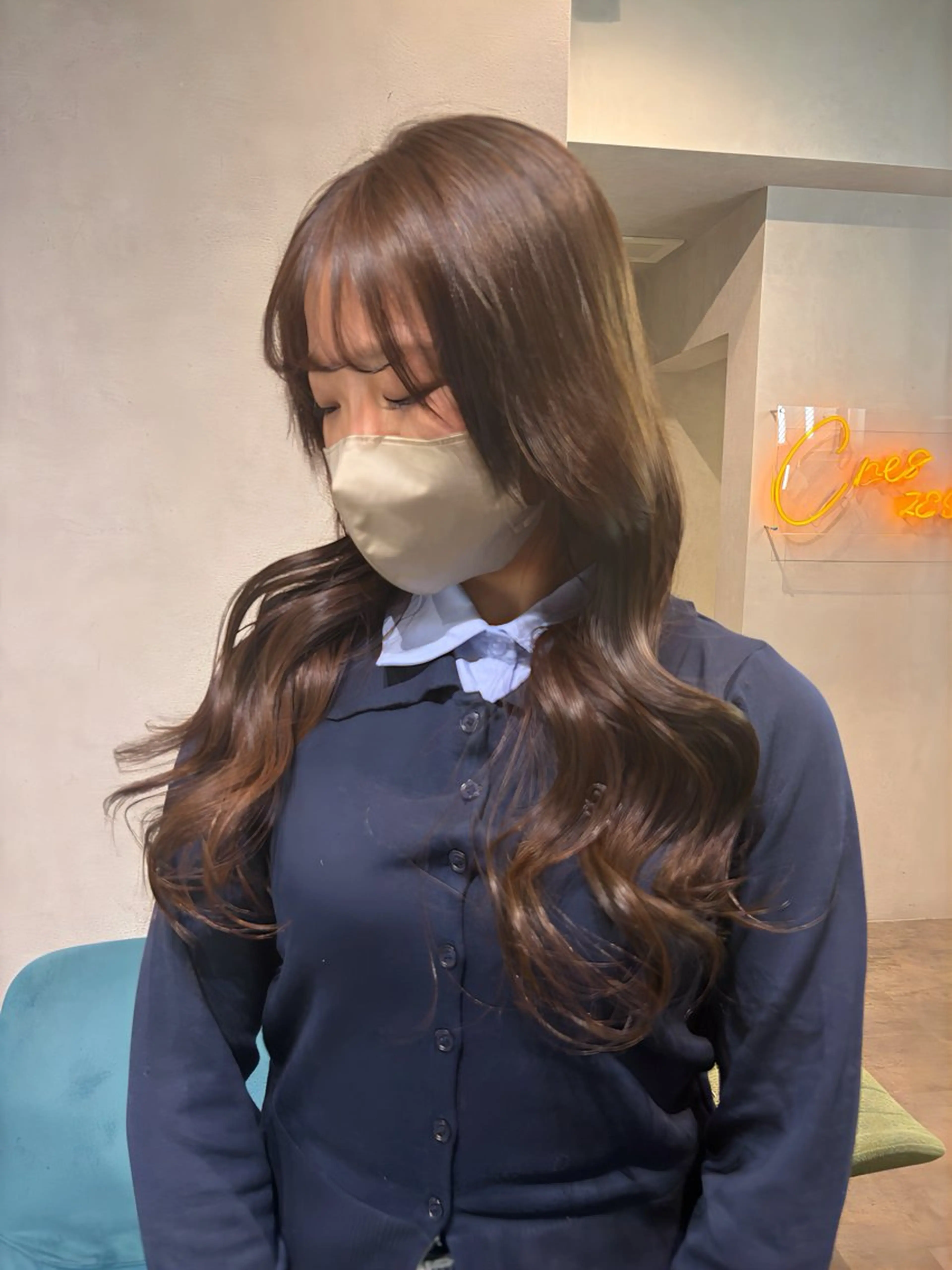 ロング カラー ヘアカラー 派手髪ハイトーン💛 ネイル💅まりなのネイルデザイン