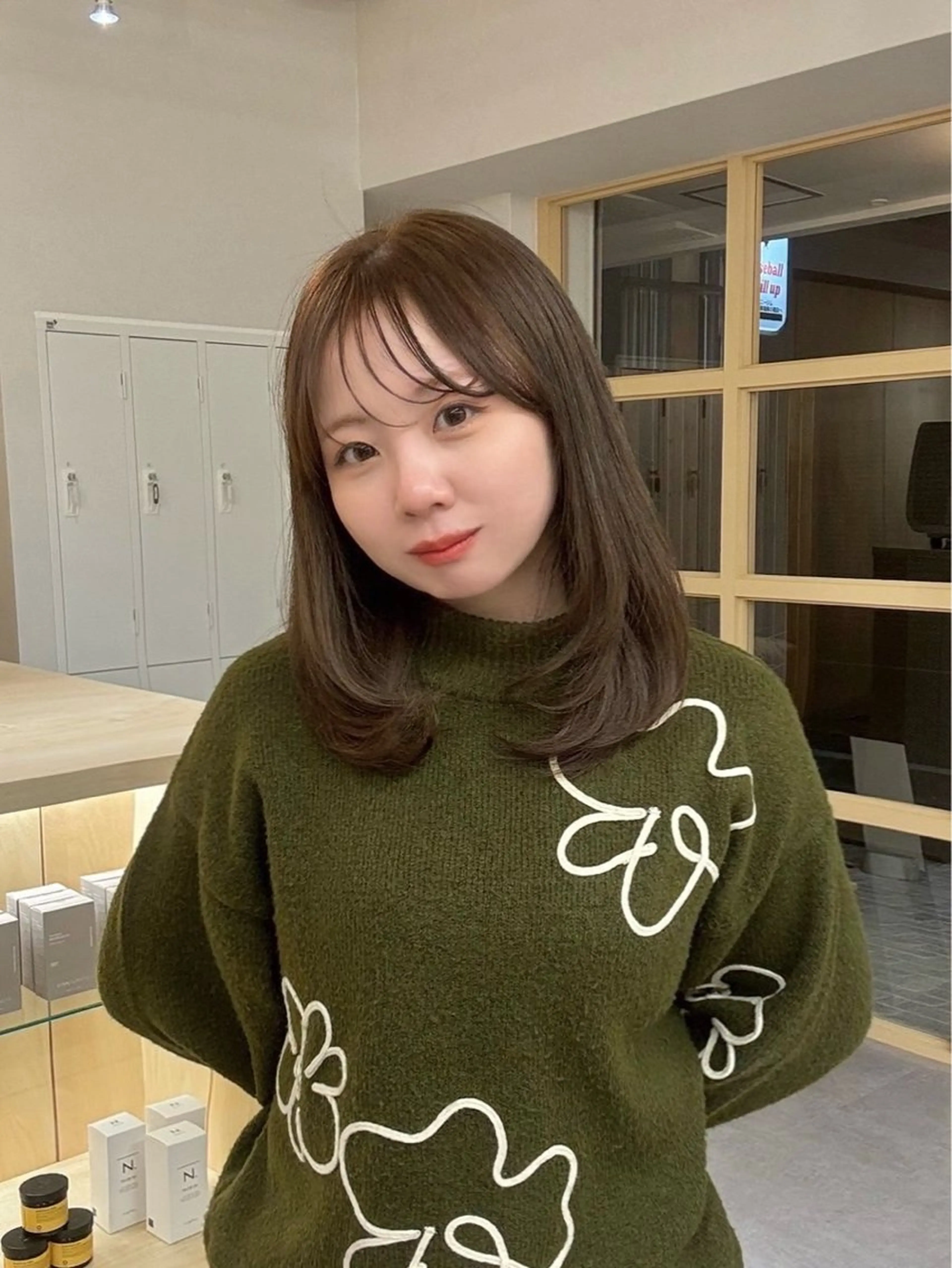 ミディアム カラー カット ヘアカラー トリートメント tre.甲子園口店 M A R Iのヘアスタイル