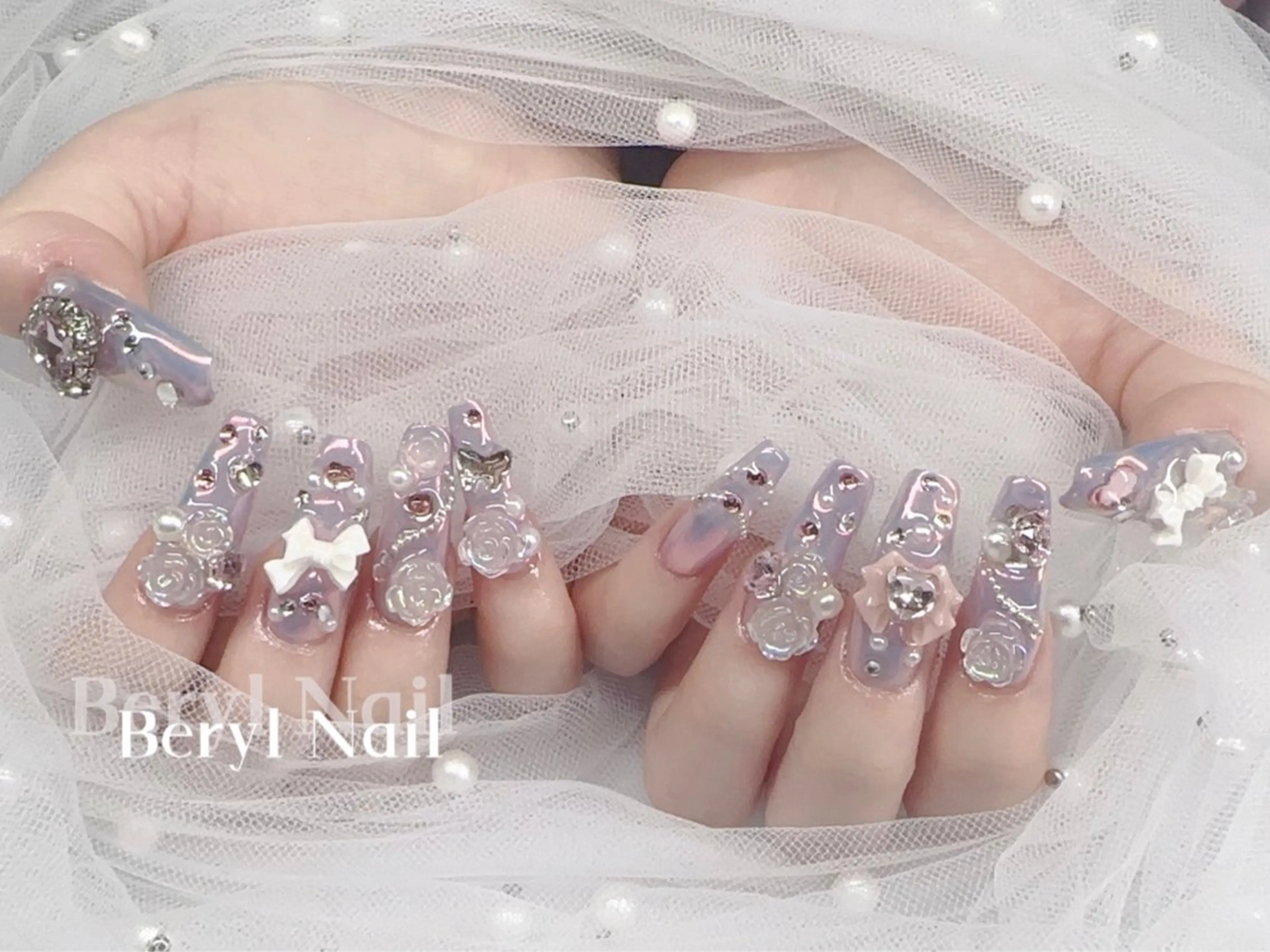 ロング ハンドネイル Beryl Nail所属・Beryl Nail 新大久保のネイルデザイン