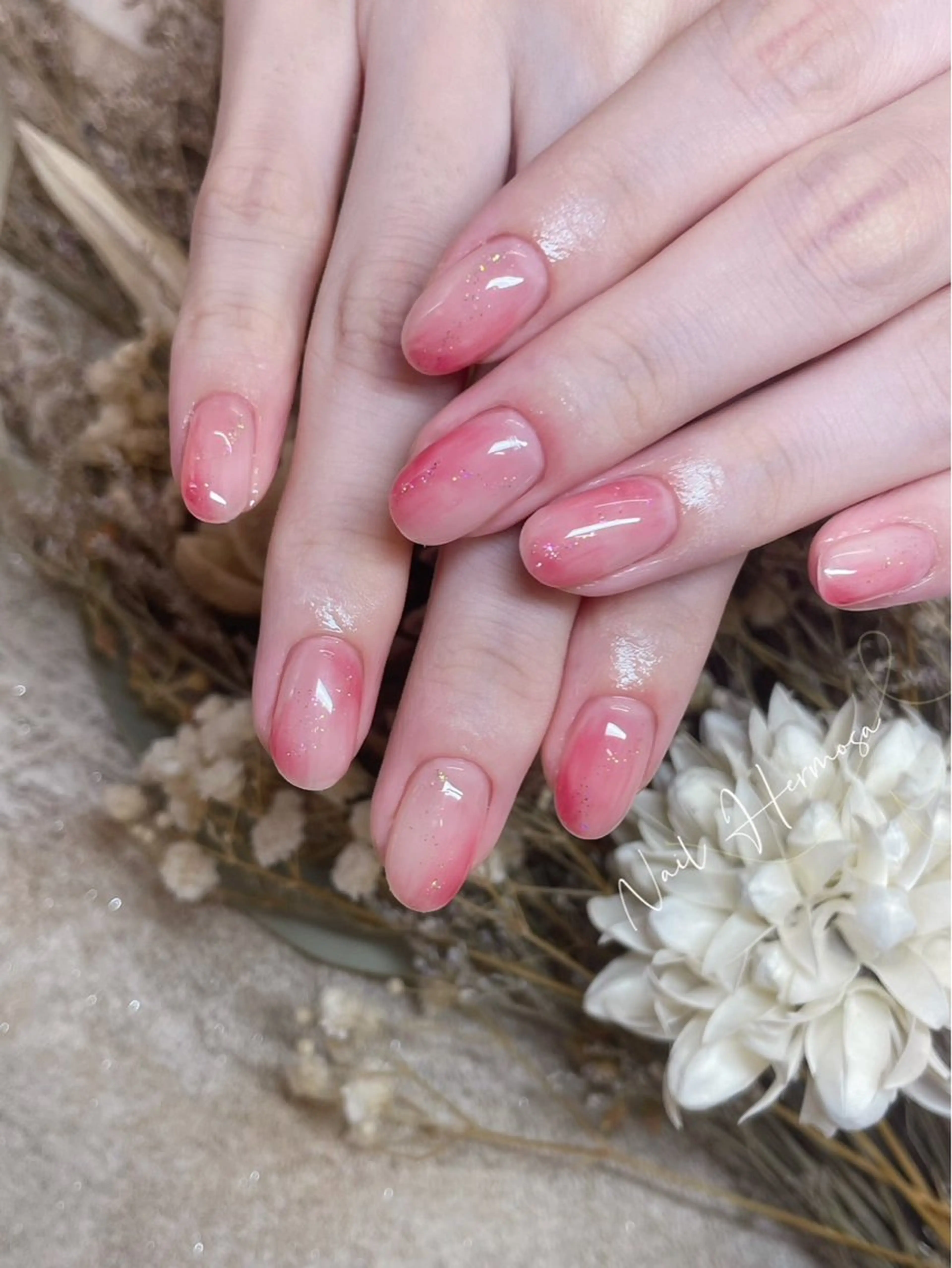 ネイル 長さ出し フラッシュネイル フットネイル ジェルネイル マグネットネイル ハンドネイル エルモサ YURIKAのネイルデザイン