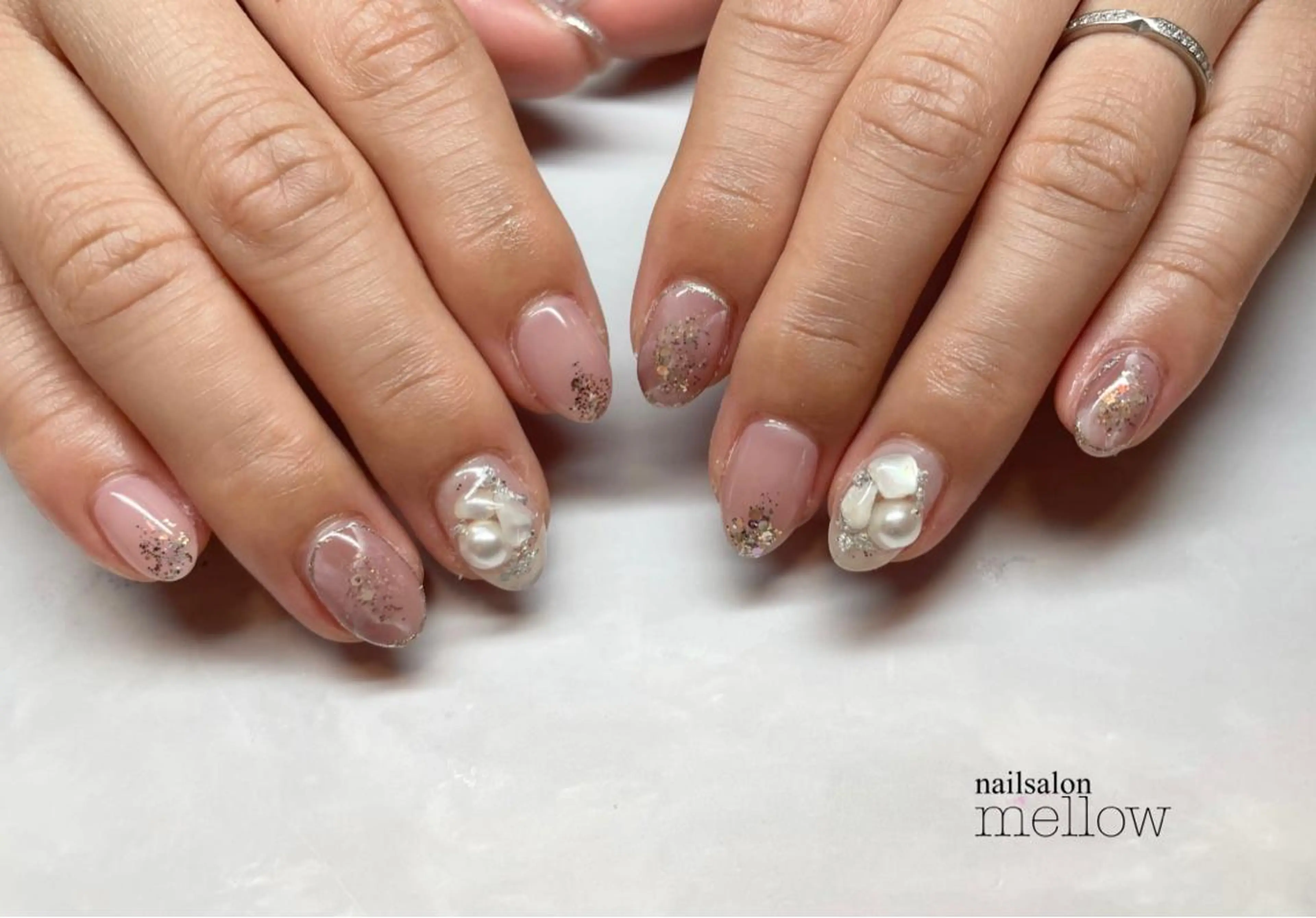 ネイル 大理石ネイル(マーブル) 大山 浩美のネイルデザイン