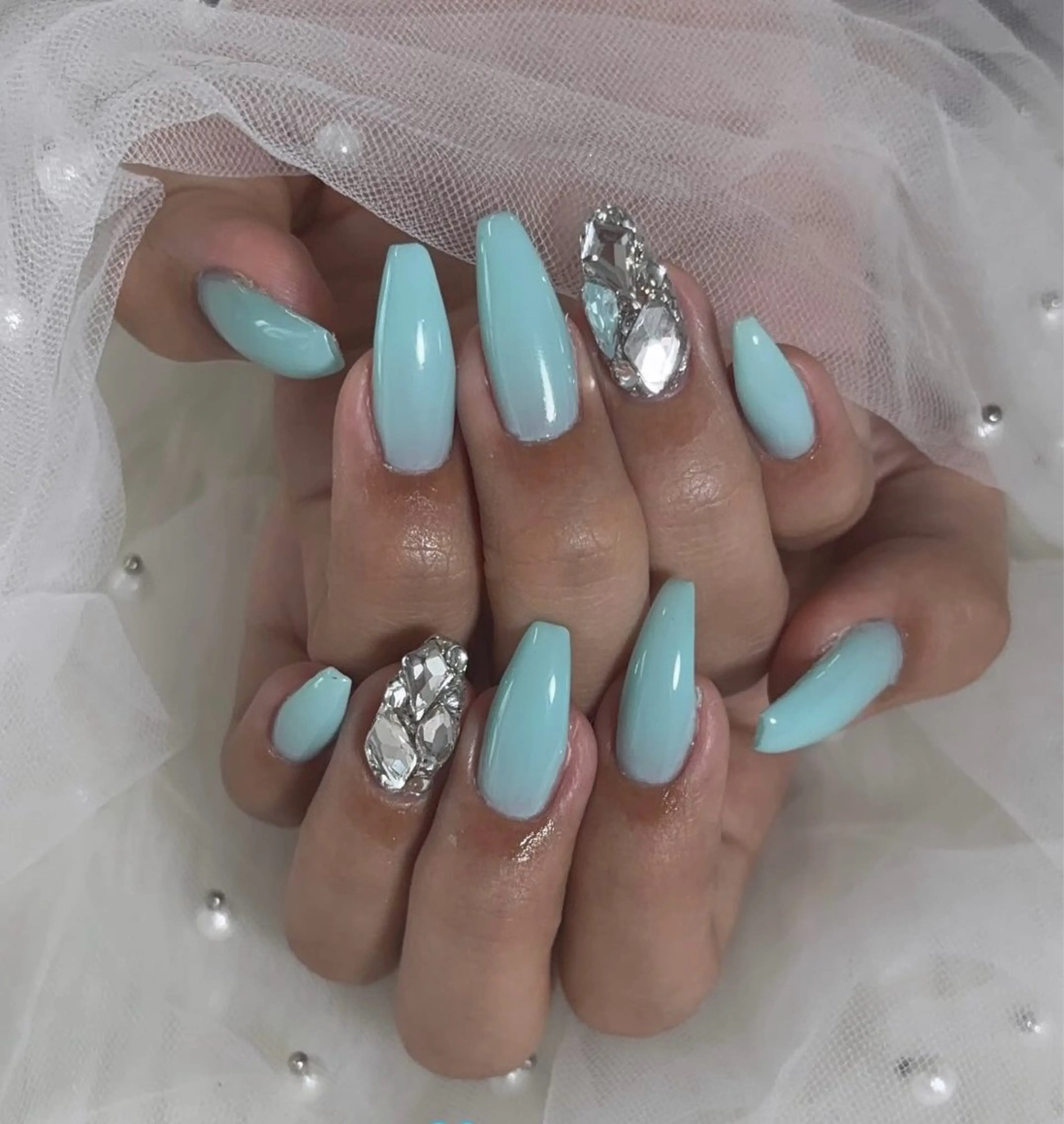 ネイル アートネイル フレンチネイル ジェルネイル ガラスフレンチ グラデーション クイーンズネイル銀座所属・Queeens nailのネイルデザイン