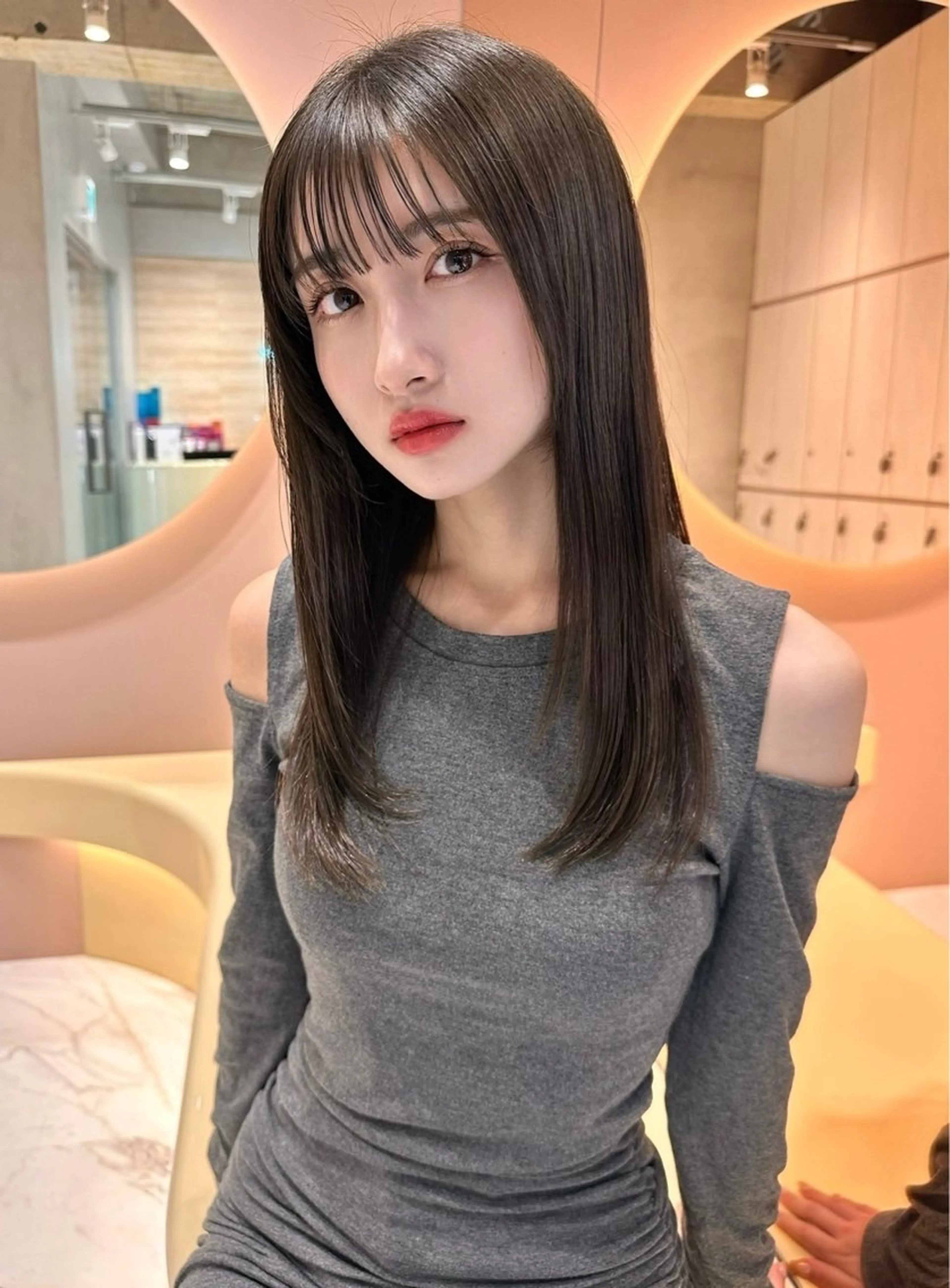 ロング カラー ヘアアレンジ アッシュ 黒髪 ブリーチ ブルーカラー ブルーブラック 🔶似合わせセンター パート/ヤス🔶のヘアスタイル