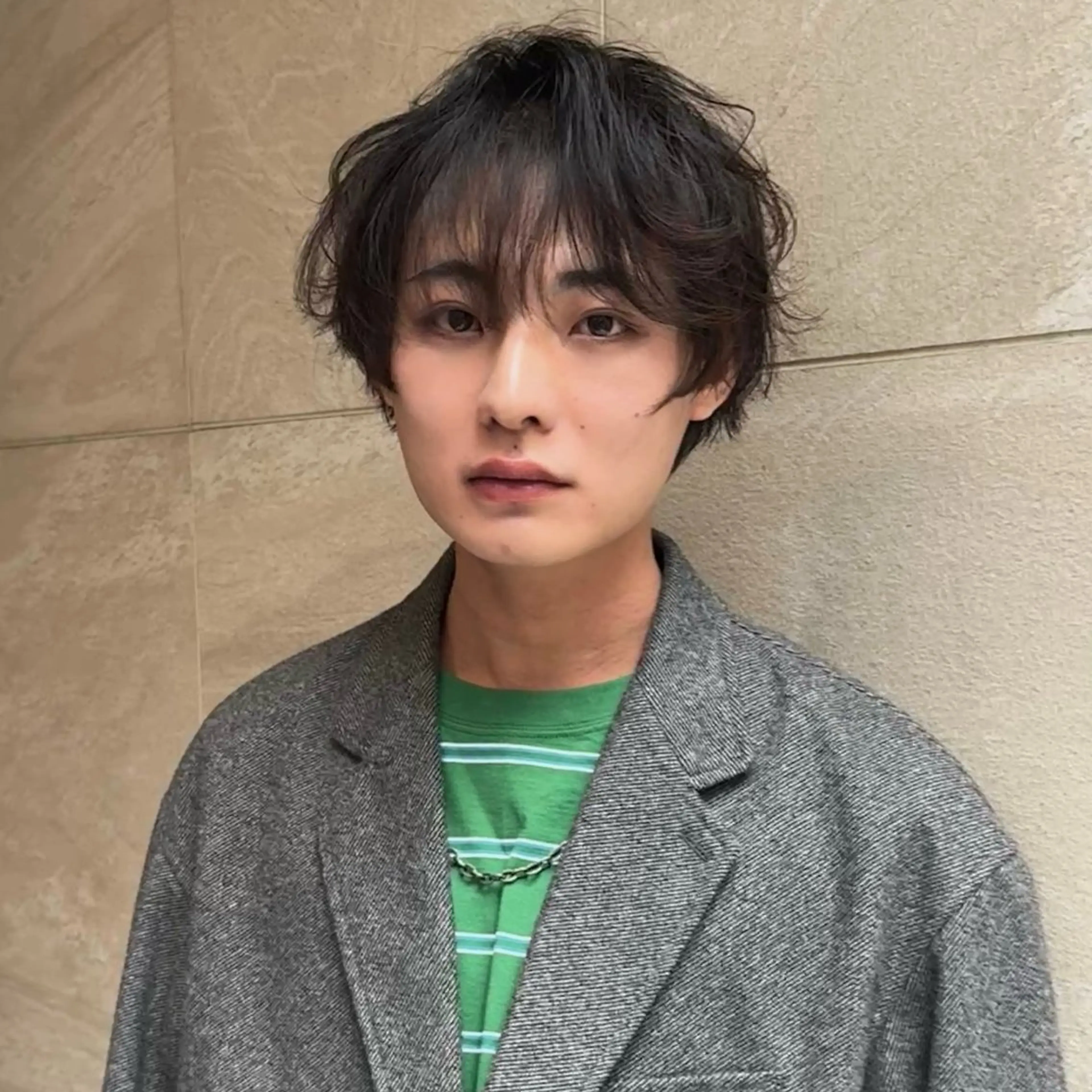 ミディアム カット メンズミディアム☁️ ✨ナチュラル/下村迅のヘアスタイル