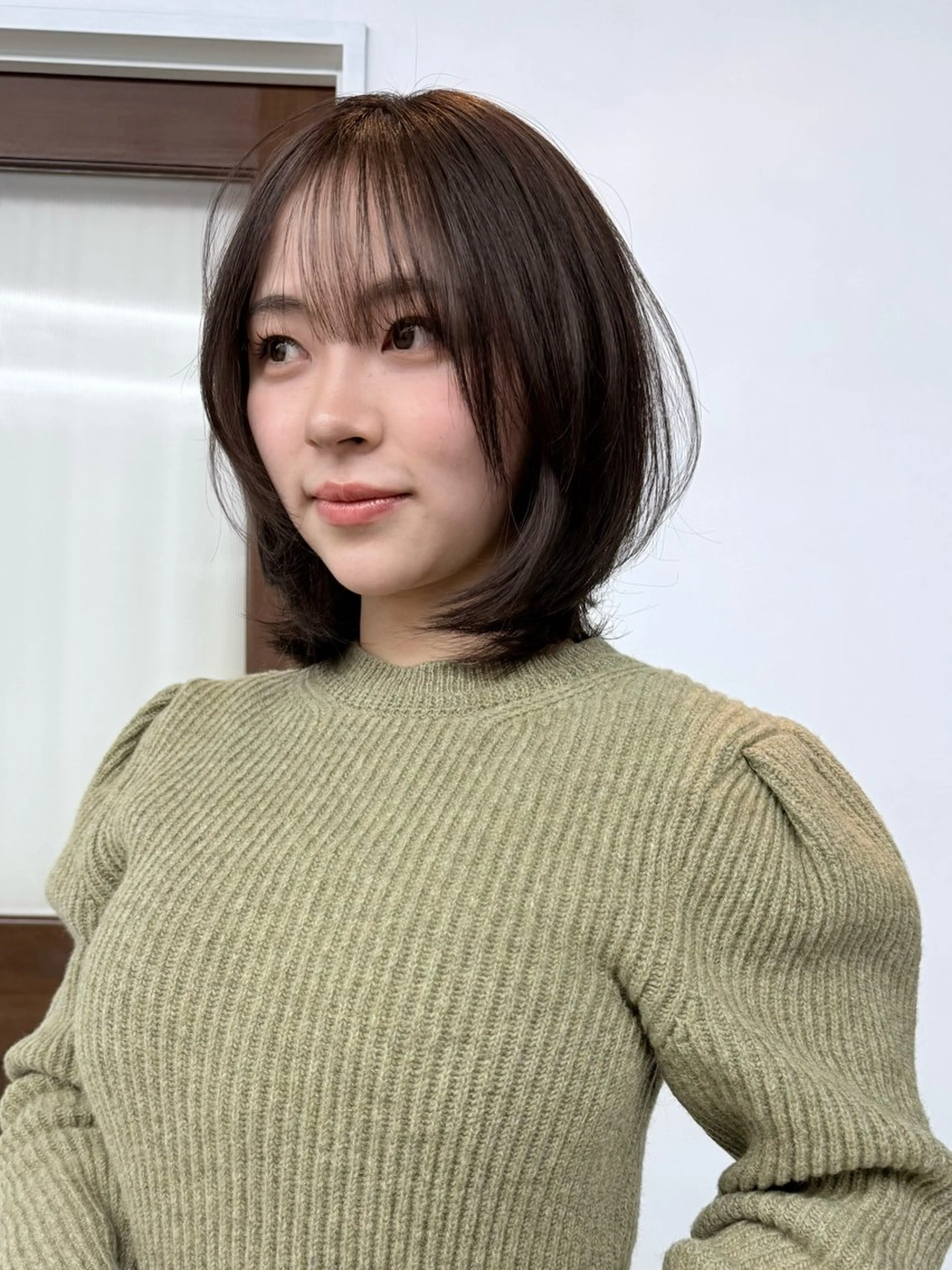 ミディアム カット ヘアカラー son hair所属・葉 /透明感カラーのヘアスタイル