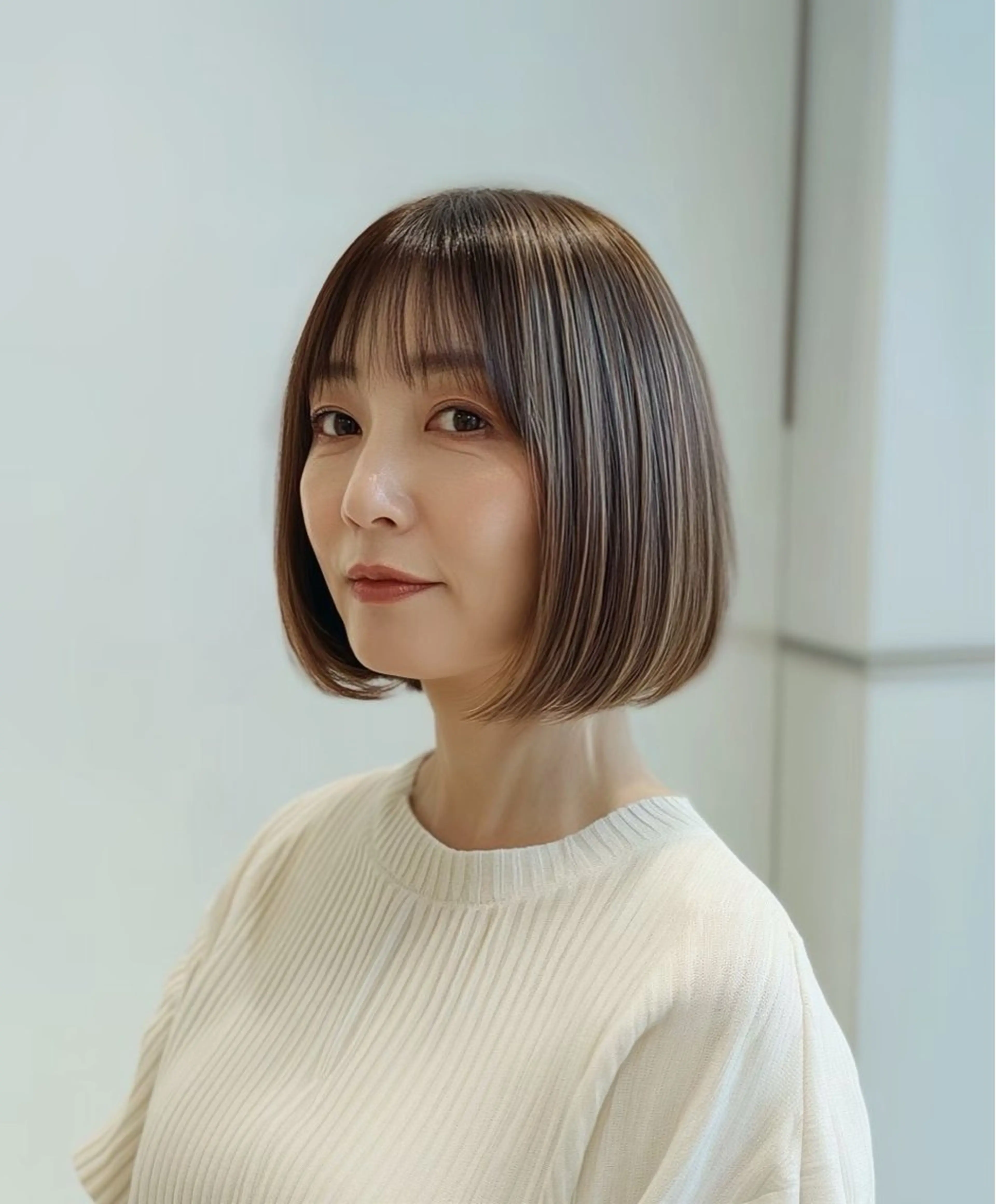 ショート ボブ 40代以上限定 縮毛矯正モデル募集中のヘアスタイル