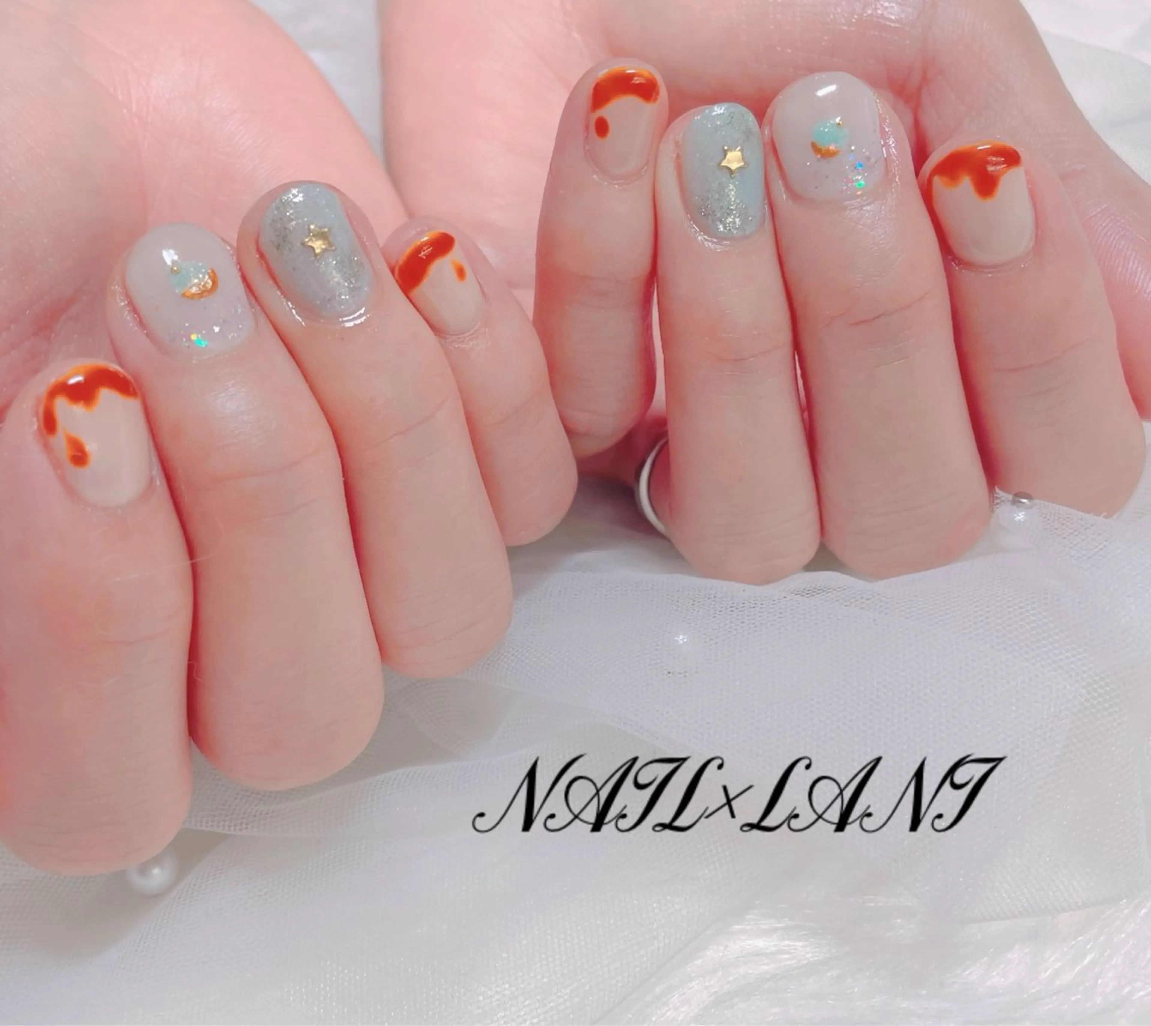 ネイル フットネイル ジェルネイル マグネットネイル パラジェル 一之瀬 柚季のネイルデザイン