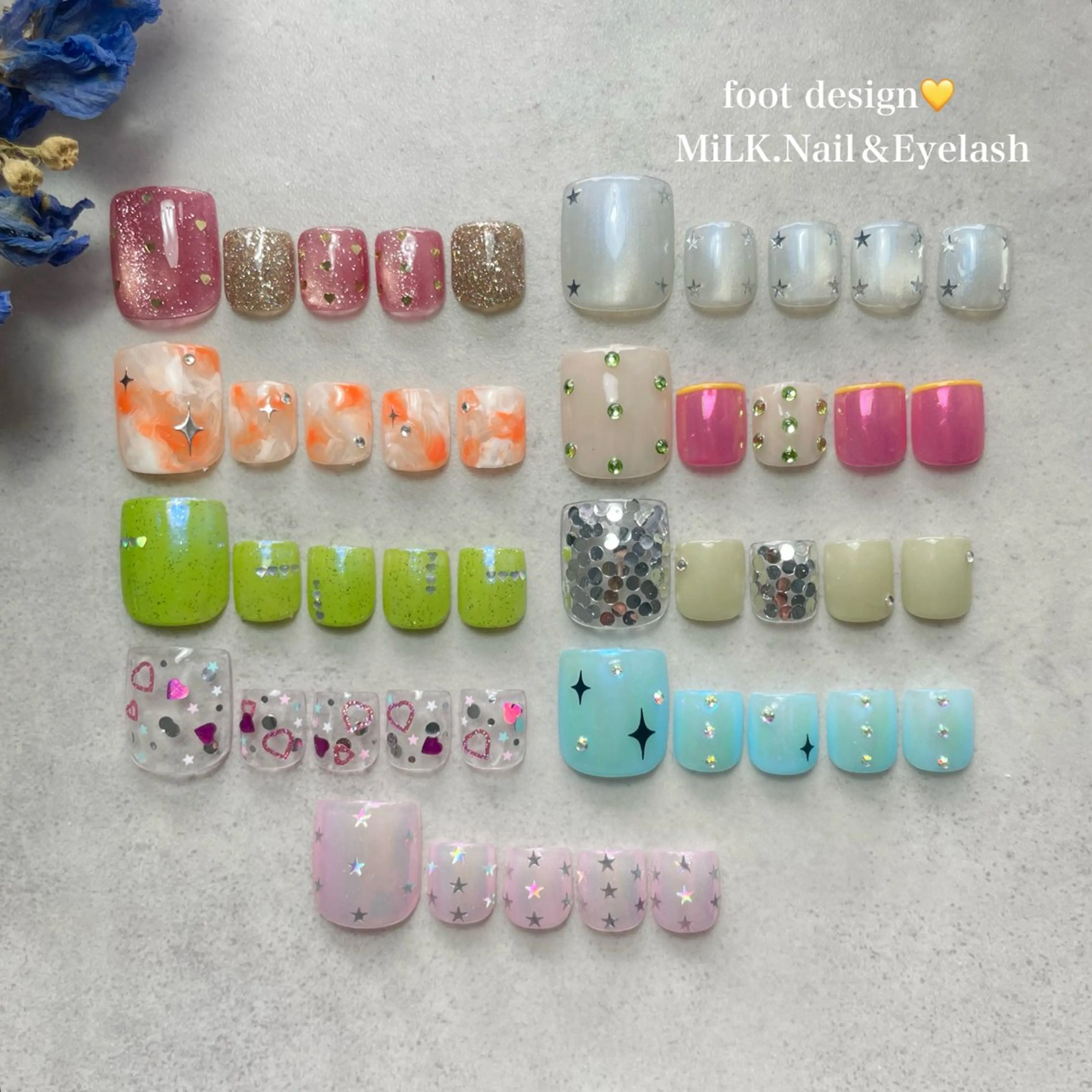 ネイル フットネイル フットネイル MiLK.   Nail&Eyelash所属・MiLK. wakaのマツエク・マツパデザイン
