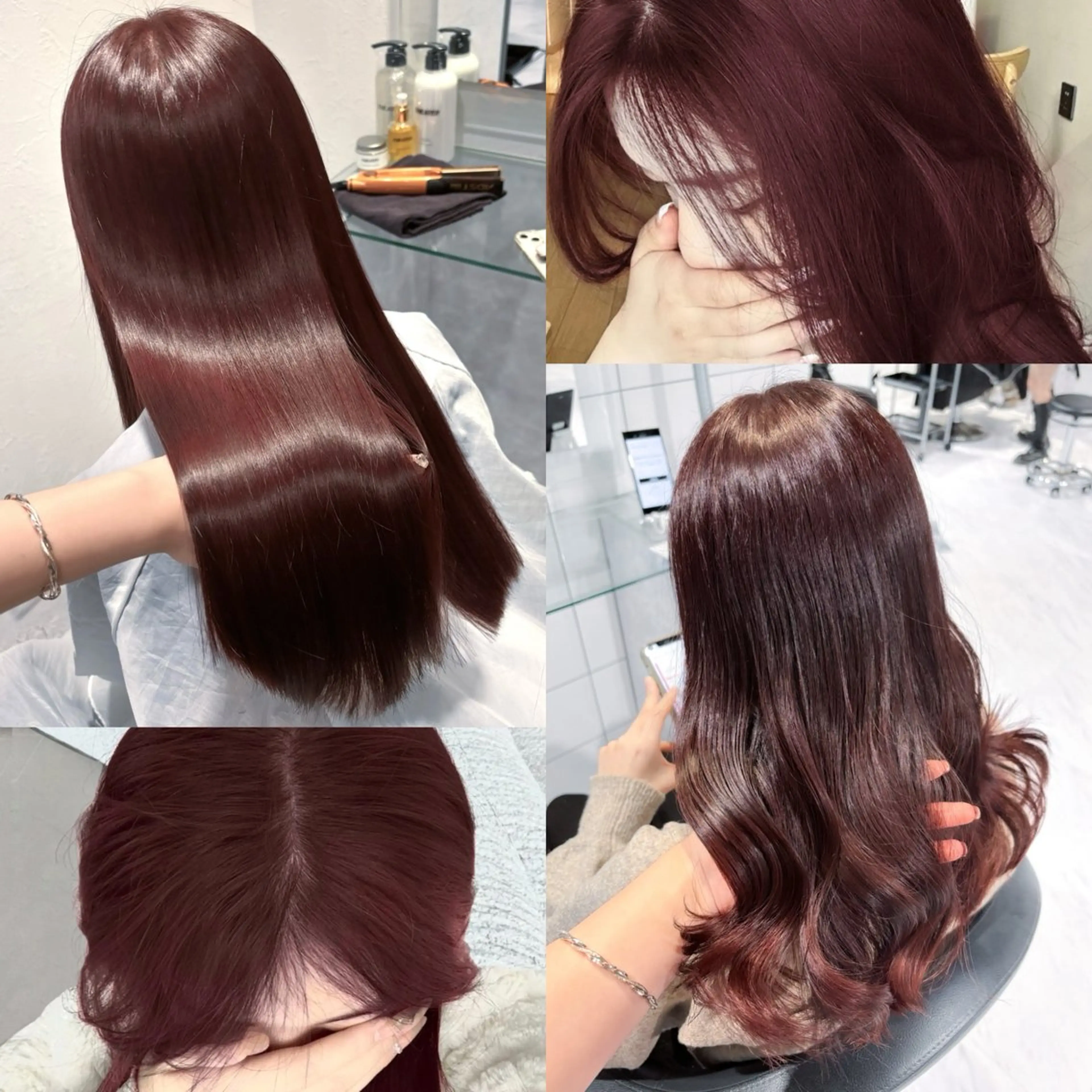 ロング カラー ブリーチ ブリーチなしカラー レッドカラー 表参道♡暗髪^ྀི 艶カラー♡アユミのヘアスタイル