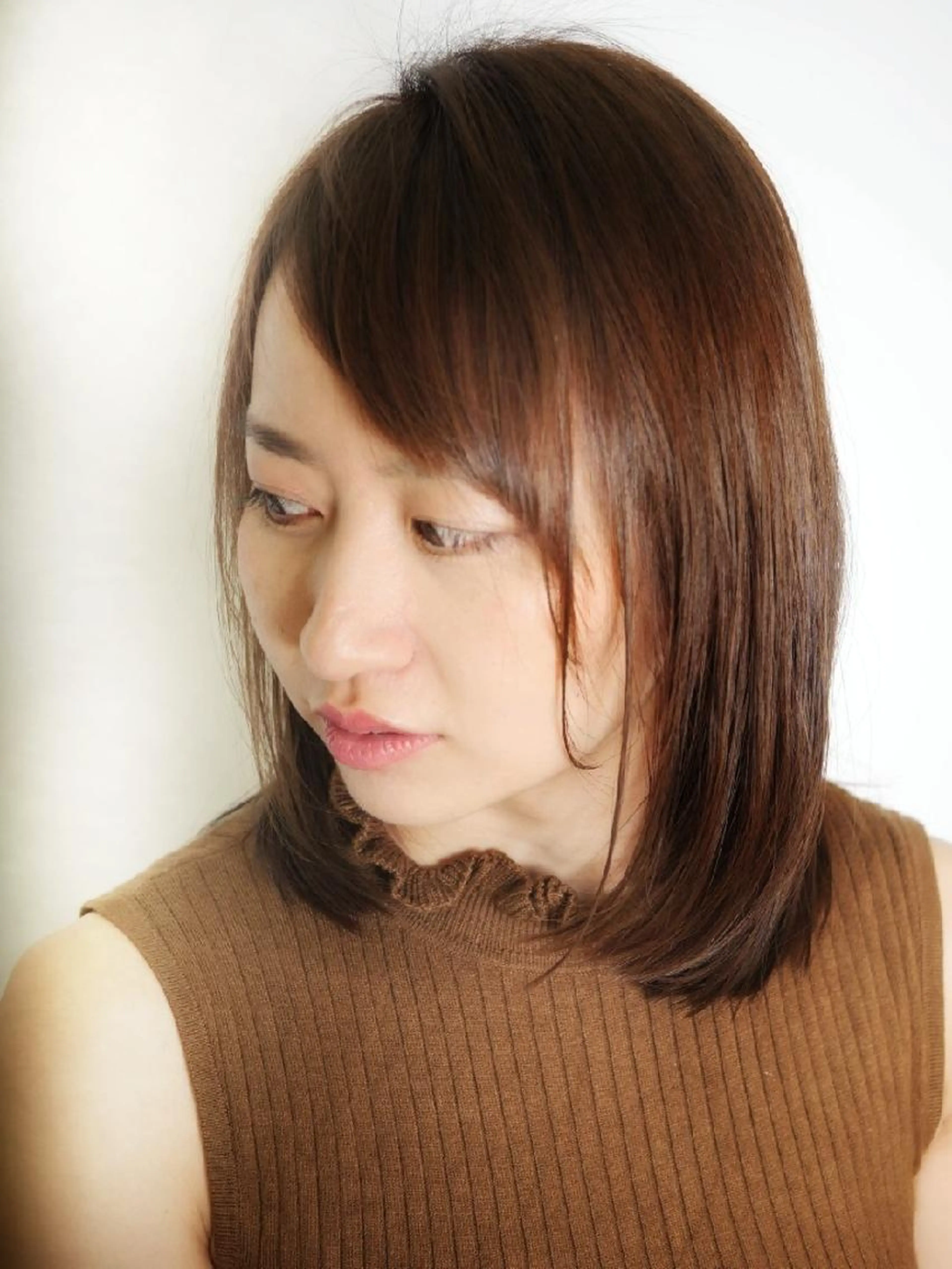 前髪カットの写真