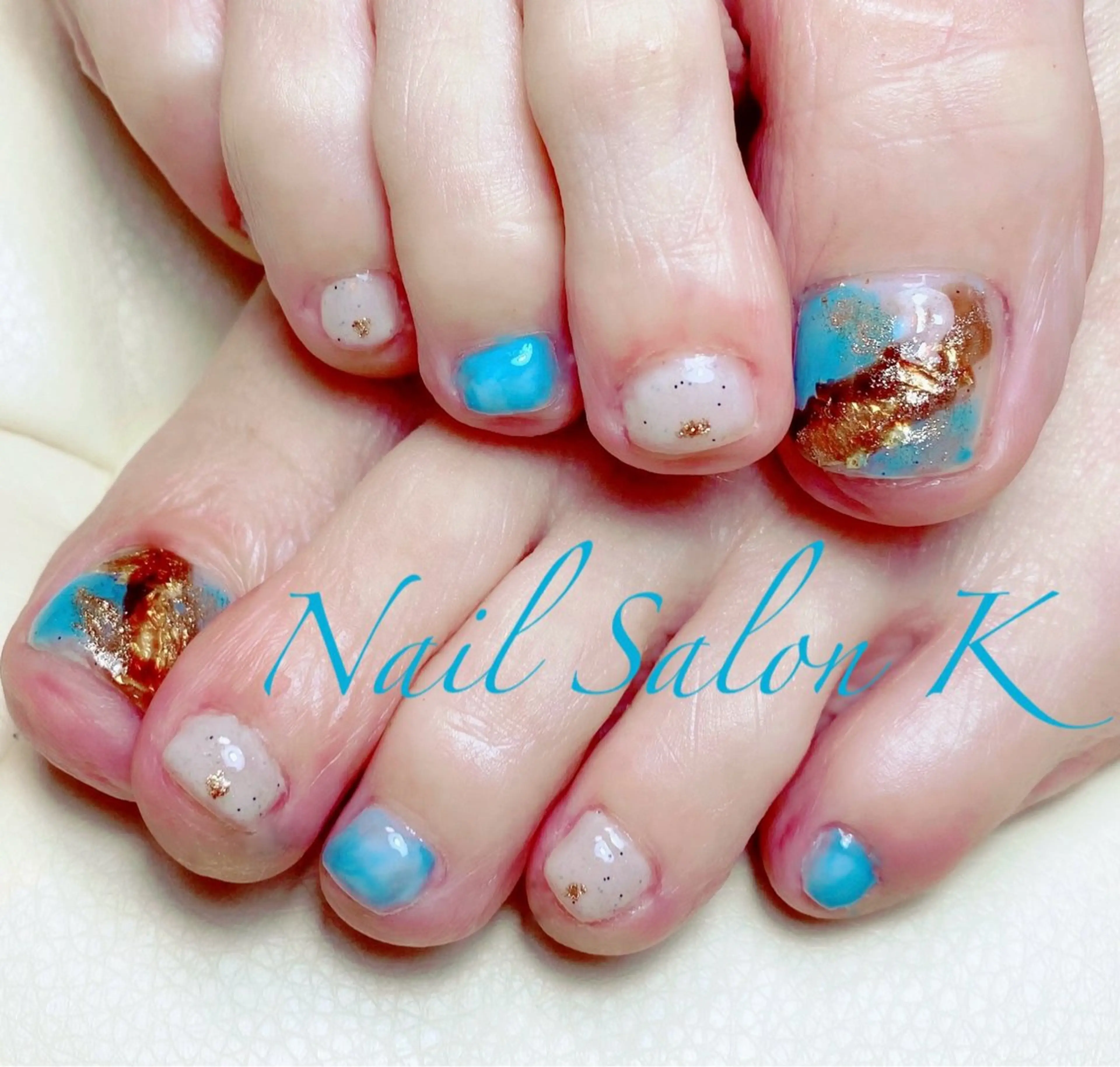 ネイル ニュアンスネイル フットネイル Nail Salon K 🧸美爪育成のネイルデザイン