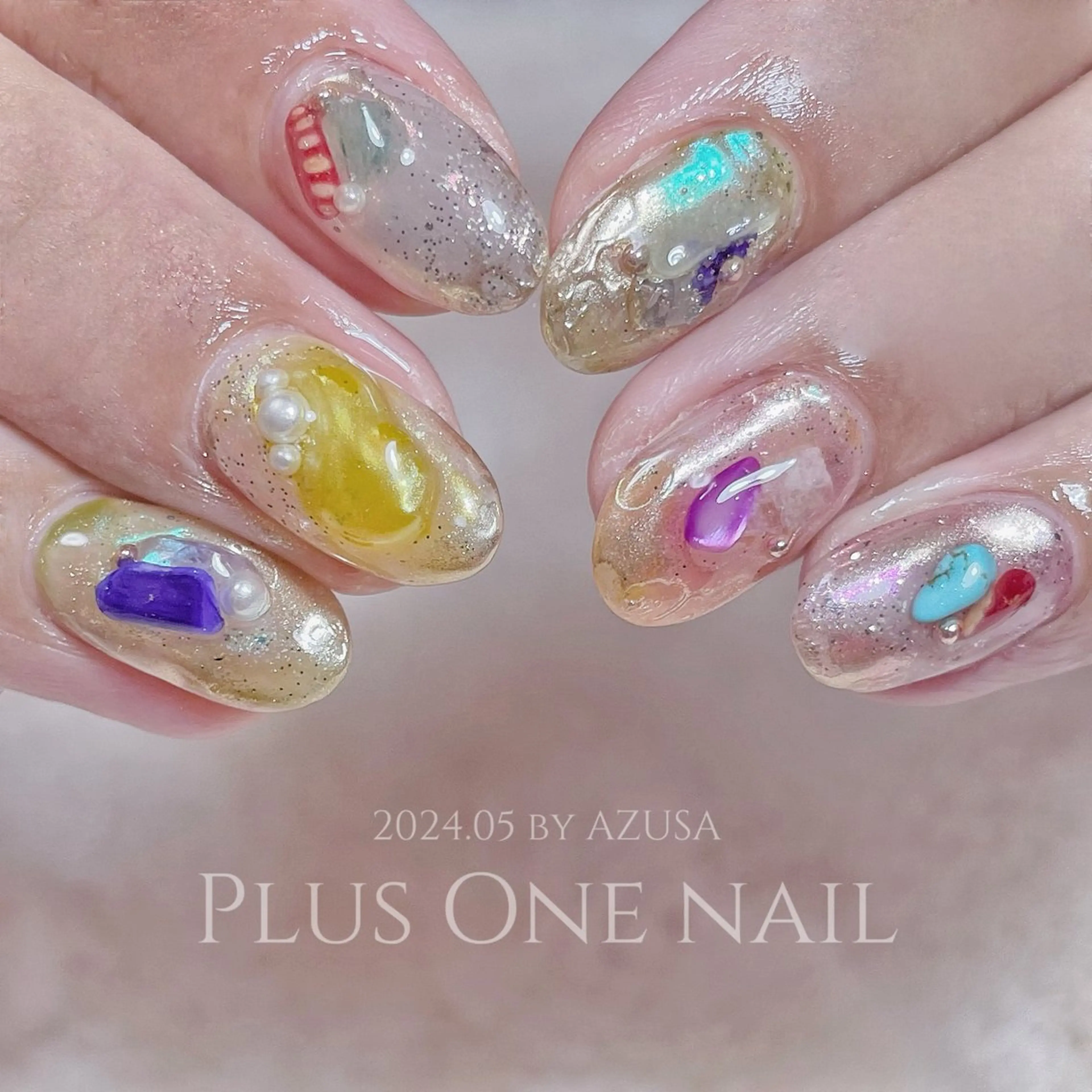 ネイル 持ち込み PLUS ONE    ネイルサロン所属・Plus  One _AZUSAのネイルデザイン