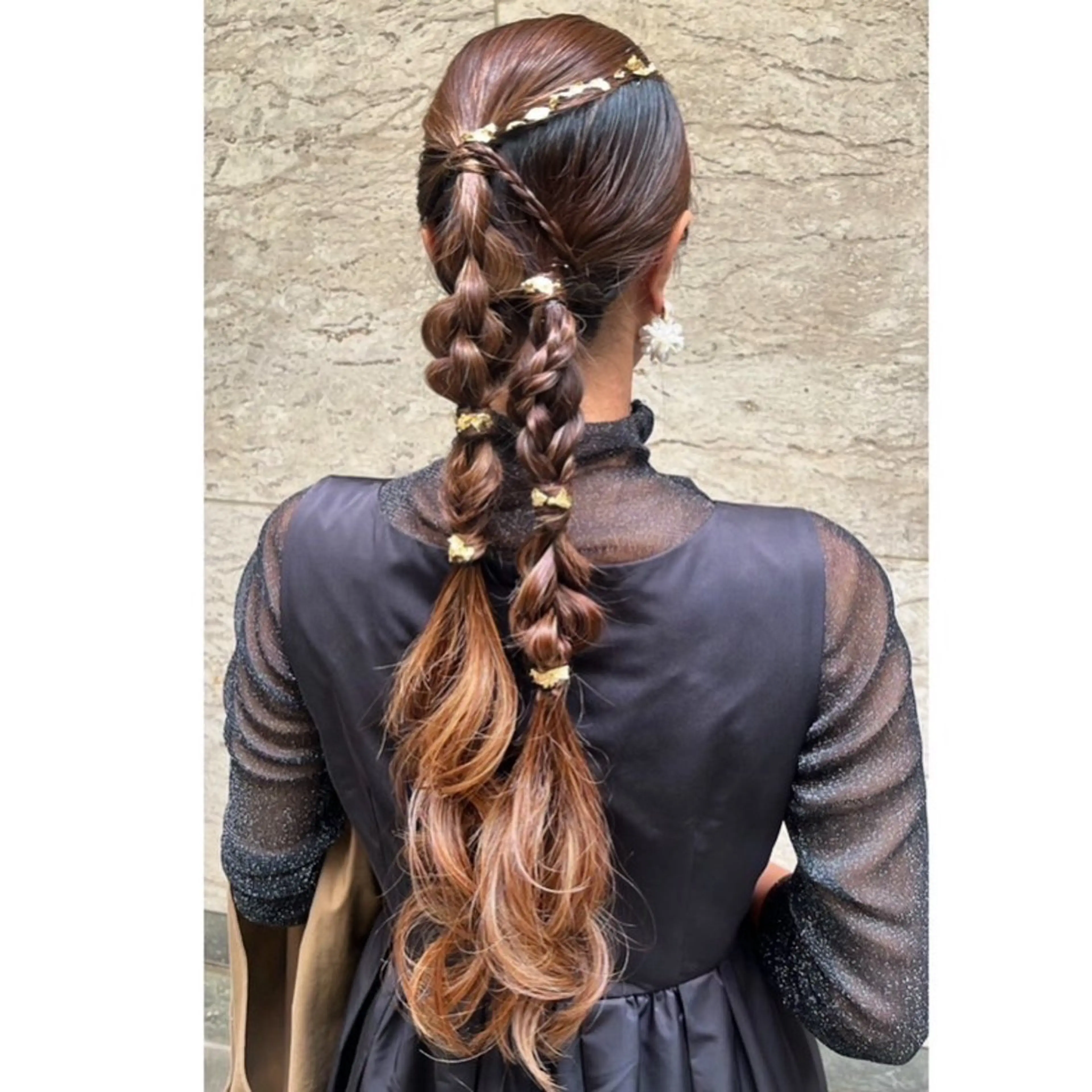 ロング ヘアアレンジ 結婚式・ブライダル ロング ヘアセット 16〜18案内◎ 💐🤍理保のヘアスタイル