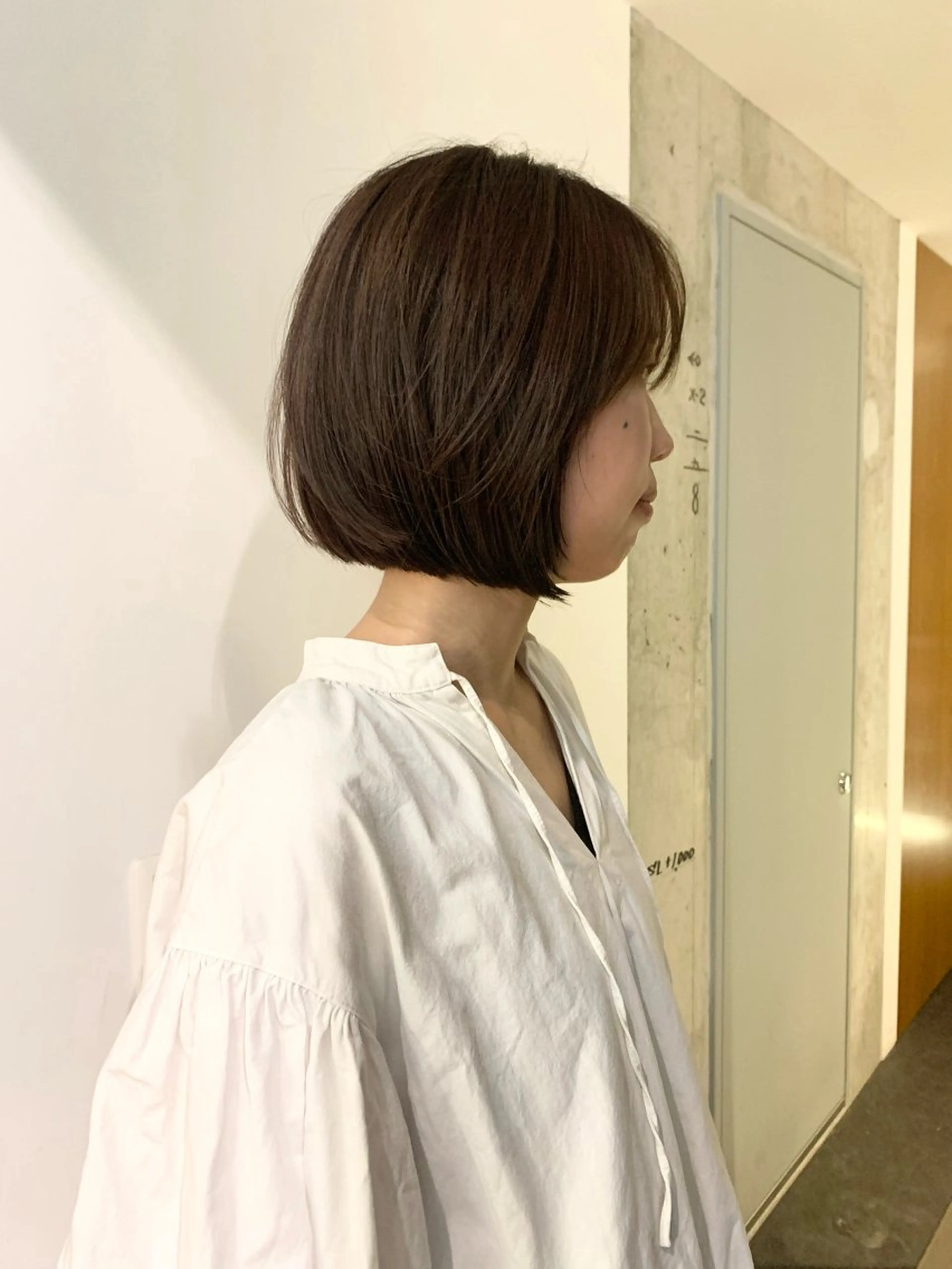 ショート カラー ボブ　くせ毛風パーマ 艶カラー/横山大樹のヘアスタイル